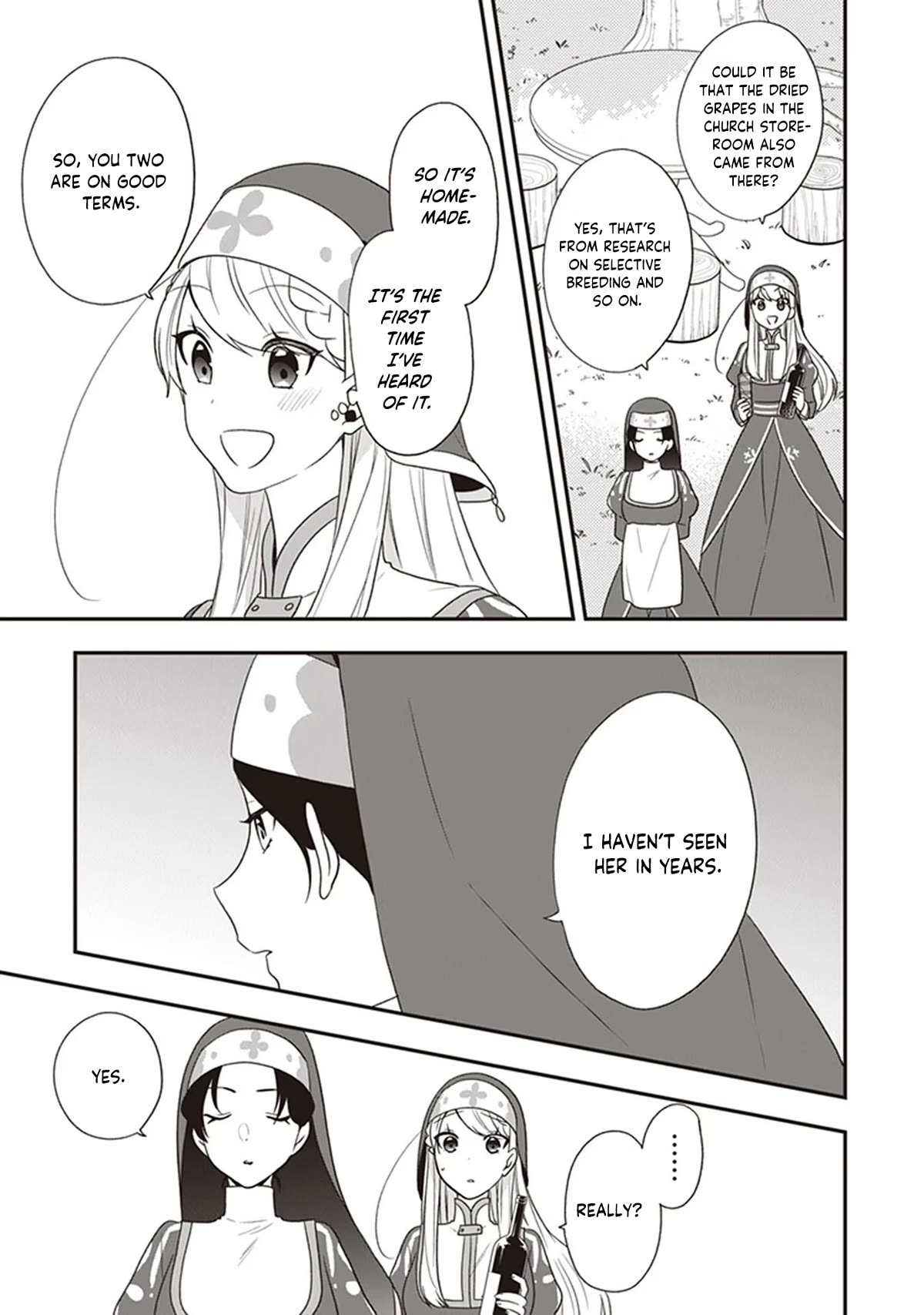The Banished Villainess! Living the Leisurely Life of a Nun Making Revolutionary Church Food Chapter 28 page 8 - Chapter 28: At The Grapeyard