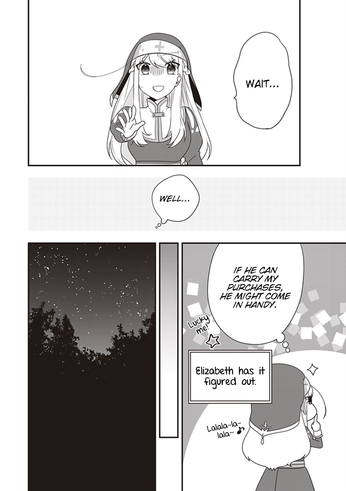The Banished Villainess! Living the Leisurely Life of a Nun Making Revolutionary Church Food Chapter 4 page 12 - Chapter 4: All I said was that I wanted to go to the Port Town...?