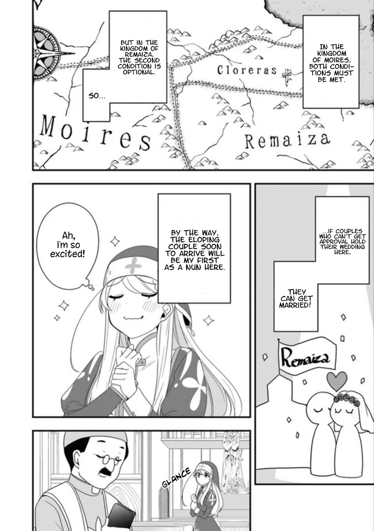 The Banished Villainess! Living the Leisurely Life of a Nun Making Revolutionary Church Food Chapter 7 page 10 - Chapter 7: Frantic Elopements! Welcome One and All!