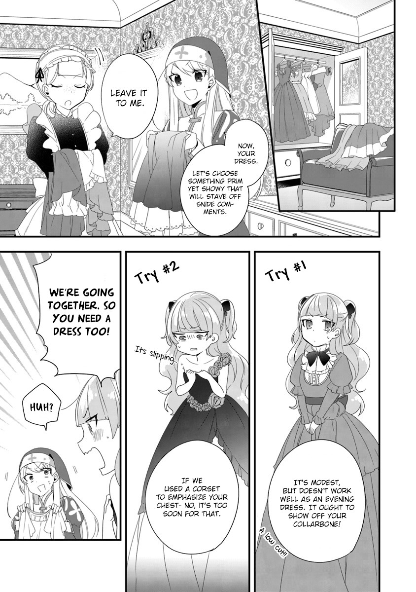 The Banished Villainess! Living the Leisurely Life of a Nun Making Revolutionary Church Food Chapter 9 page 28 - Chapter 9: Yes, My Chaperone to the Ball IS the Former Villainess!