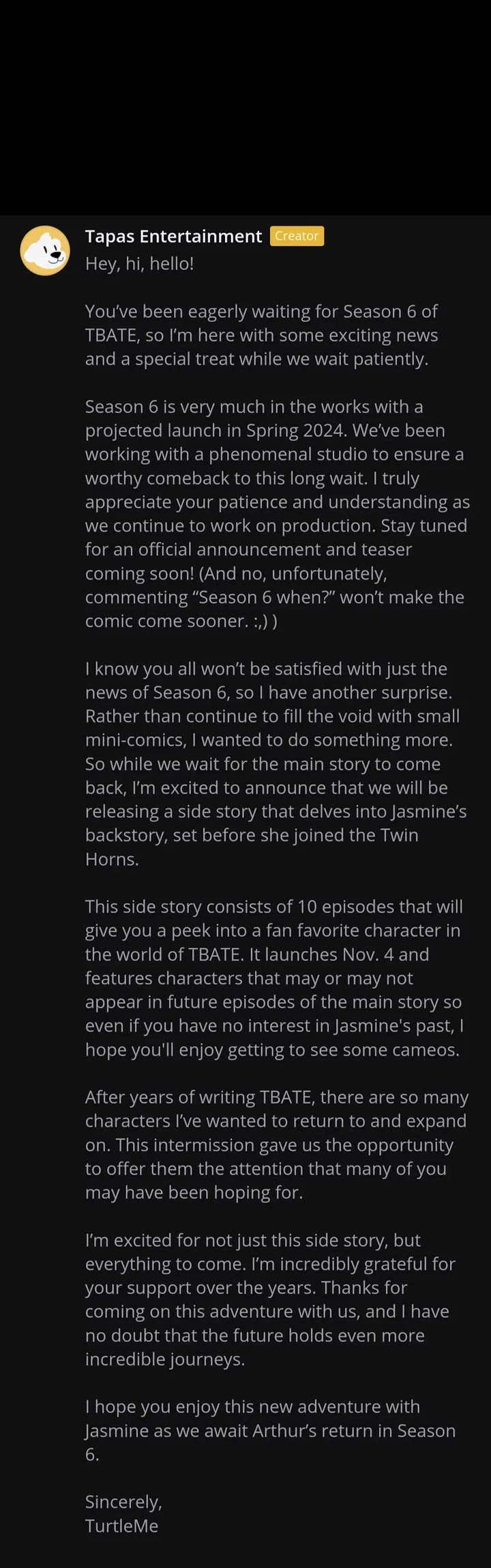 The Beginning After the End: Side Story - Jasmine: Wind-Borne Chapter 0 page 4 - Chapter 0: Teaser