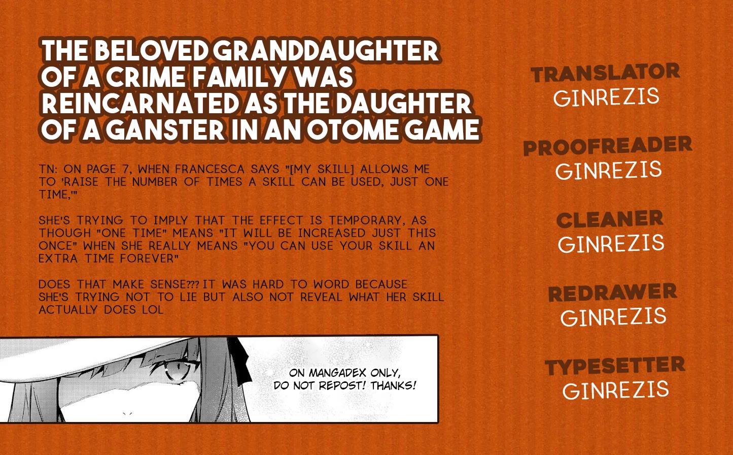 The Beloved Granddaughter of a Yakuza Family Was Reincarnated as the Daughter of a Gangster in an Otome Game Chapter 13 page 20 - Chapter 13
