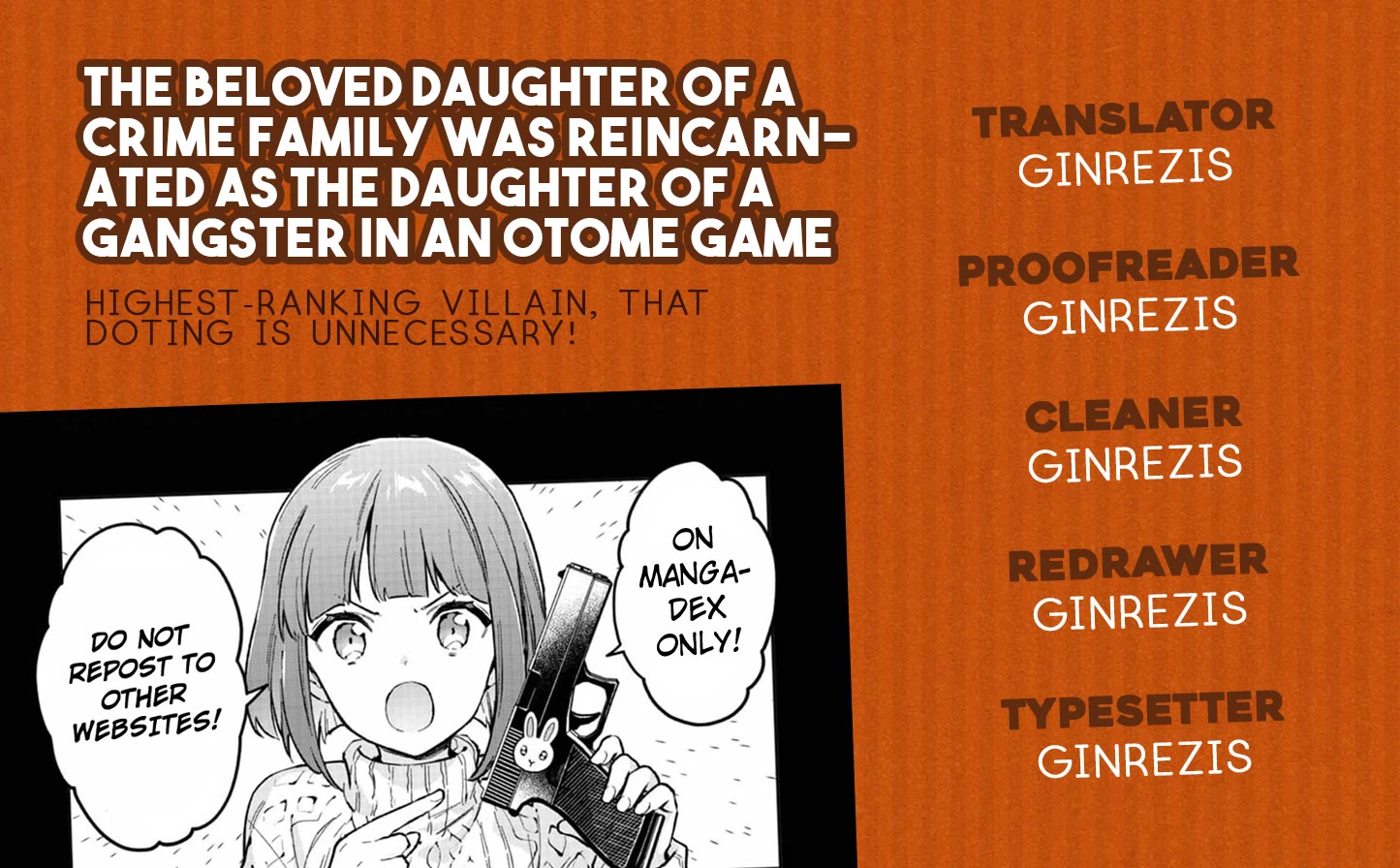 The Beloved Granddaughter of a Yakuza Family Was Reincarnated as the Daughter of a Gangster in an Otome Game Chapter 4.5 page 18 - Chapter 4.5: Extras
