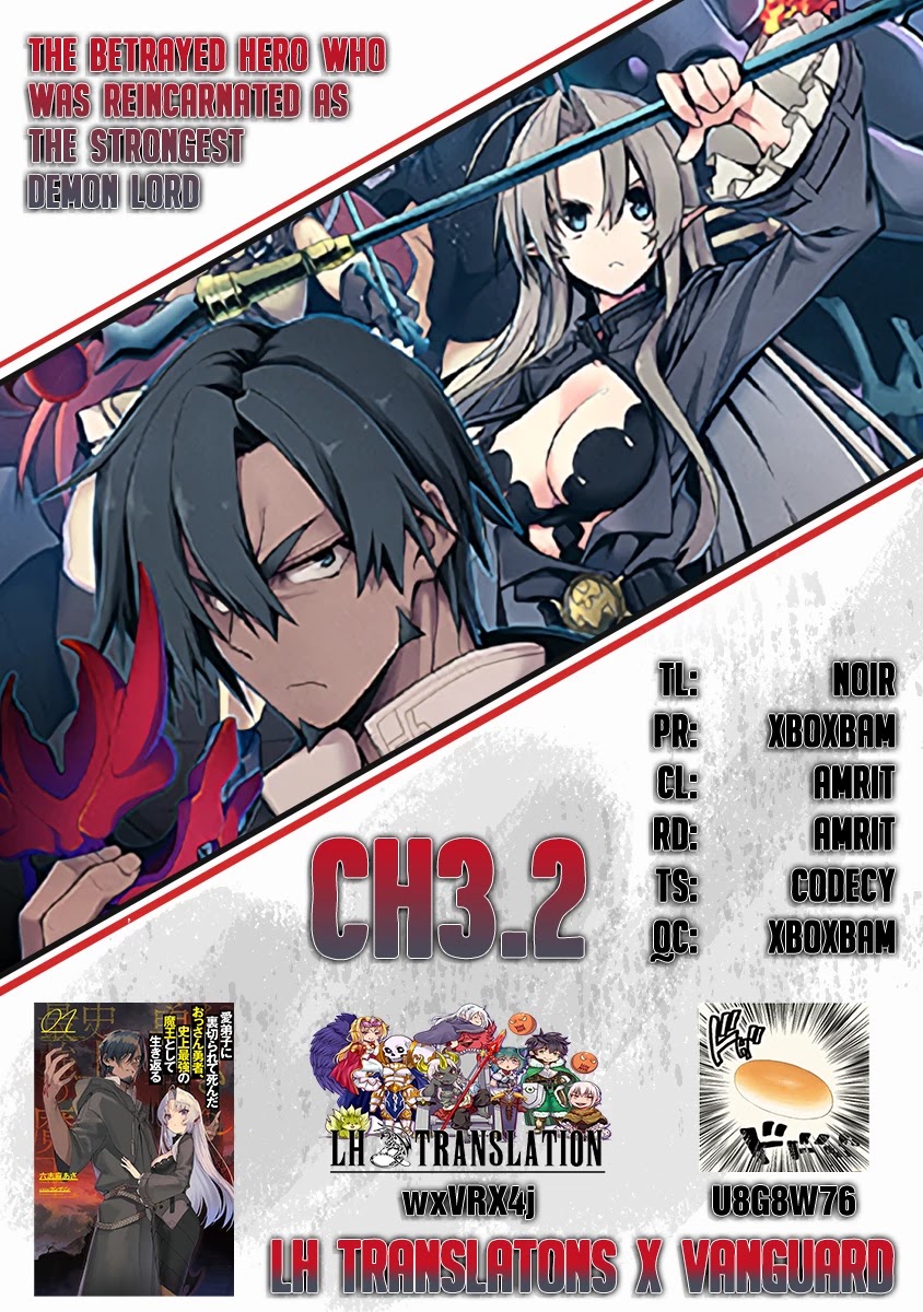 The Betrayed Hero Who Was Reincarnated as the Strongest Demon Lord Chapter 3.2 page 1 - Chapter 3.2