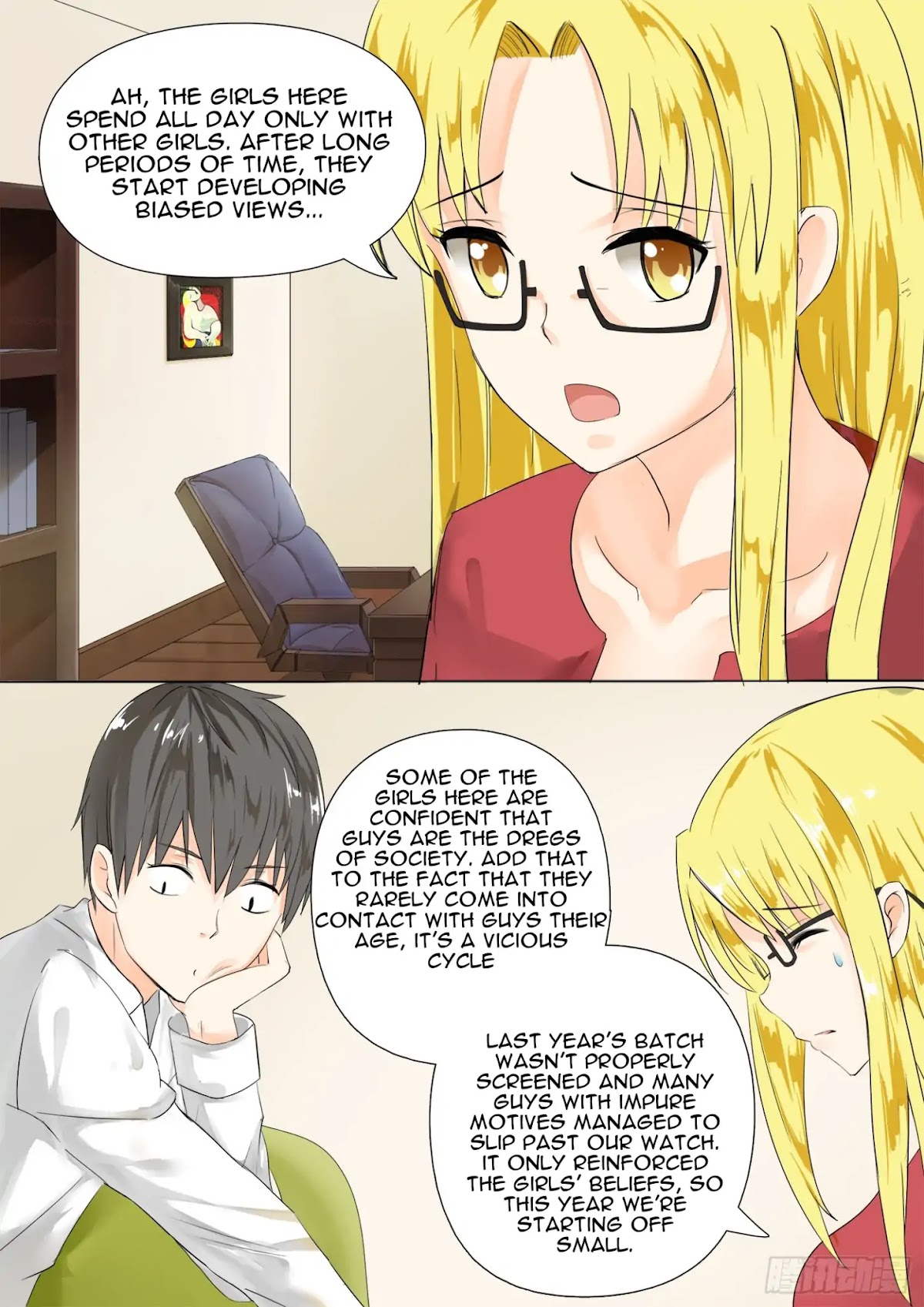 The Boy in the All-Girls School Chapter 5 page 3 - Chapter 5: A Surprise While Out Strolling