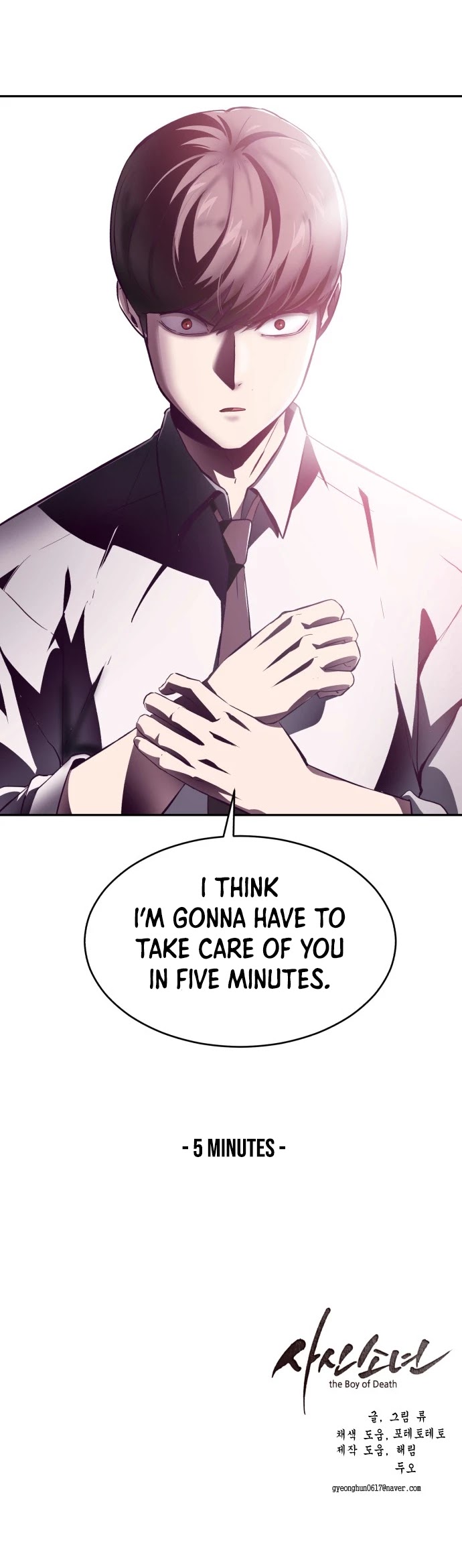The Boy of Death Chapter 43 page 54 - Chapter 43: 5 Minutes