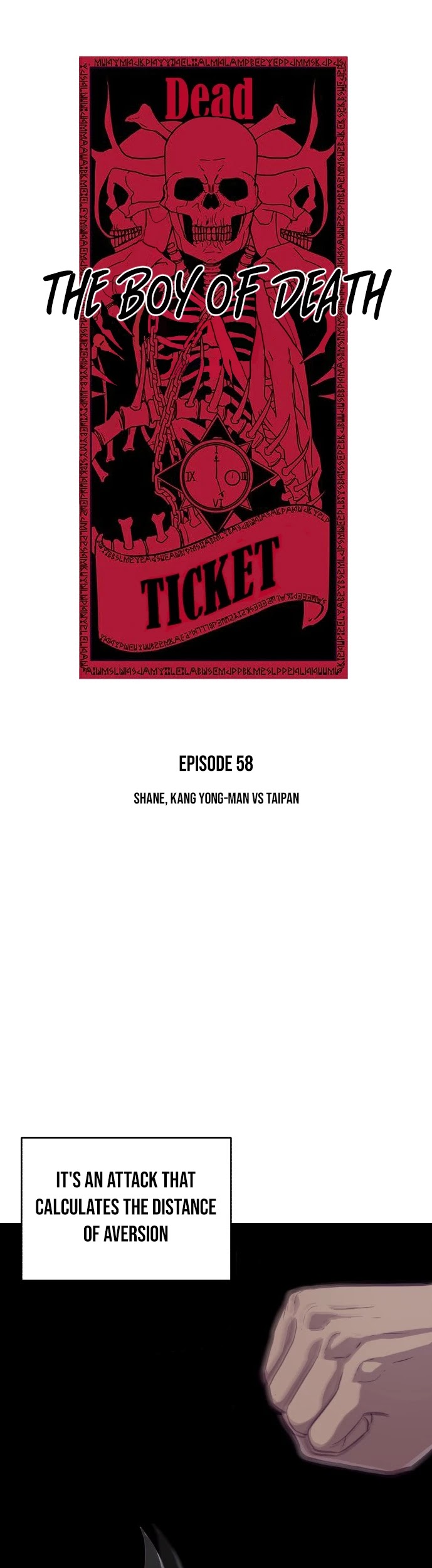The Boy of Death Chapter 58 page 4 - Chapter 58: Shane, Kang Yong-Man vs Taipan