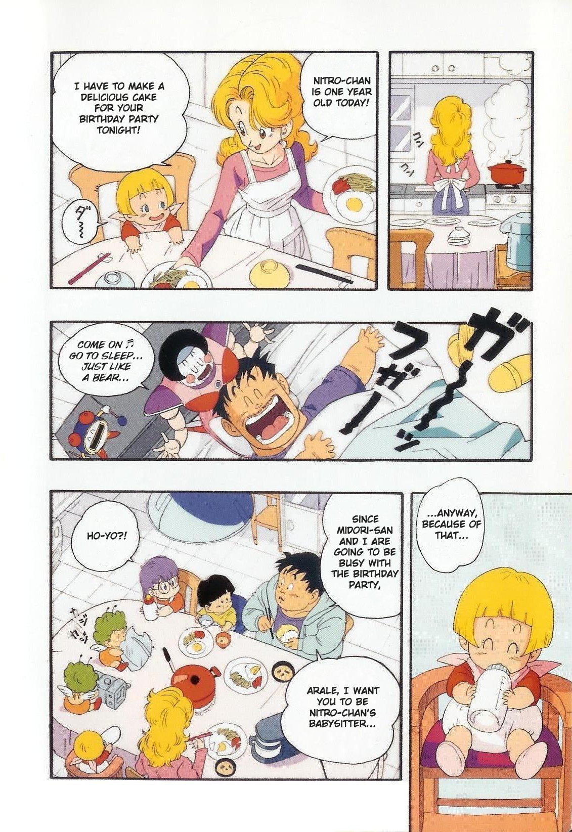 The Brief Return of Dr. Slump Chapter 1 page 9 - Chapter 1: Nitro-chan's Birthday