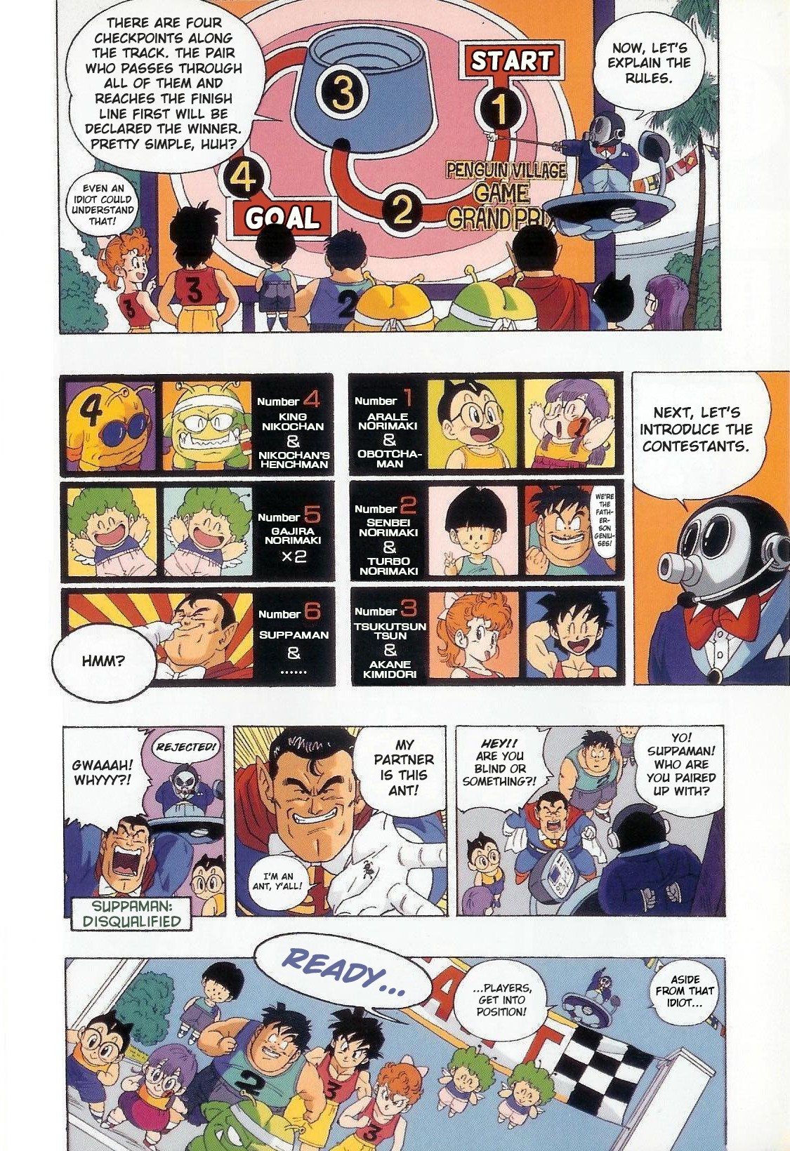 The Brief Return of Dr. Slump Chapter 2 page 4 - Chapter 2: Penguin Village Great Crossing Ultra Quiz