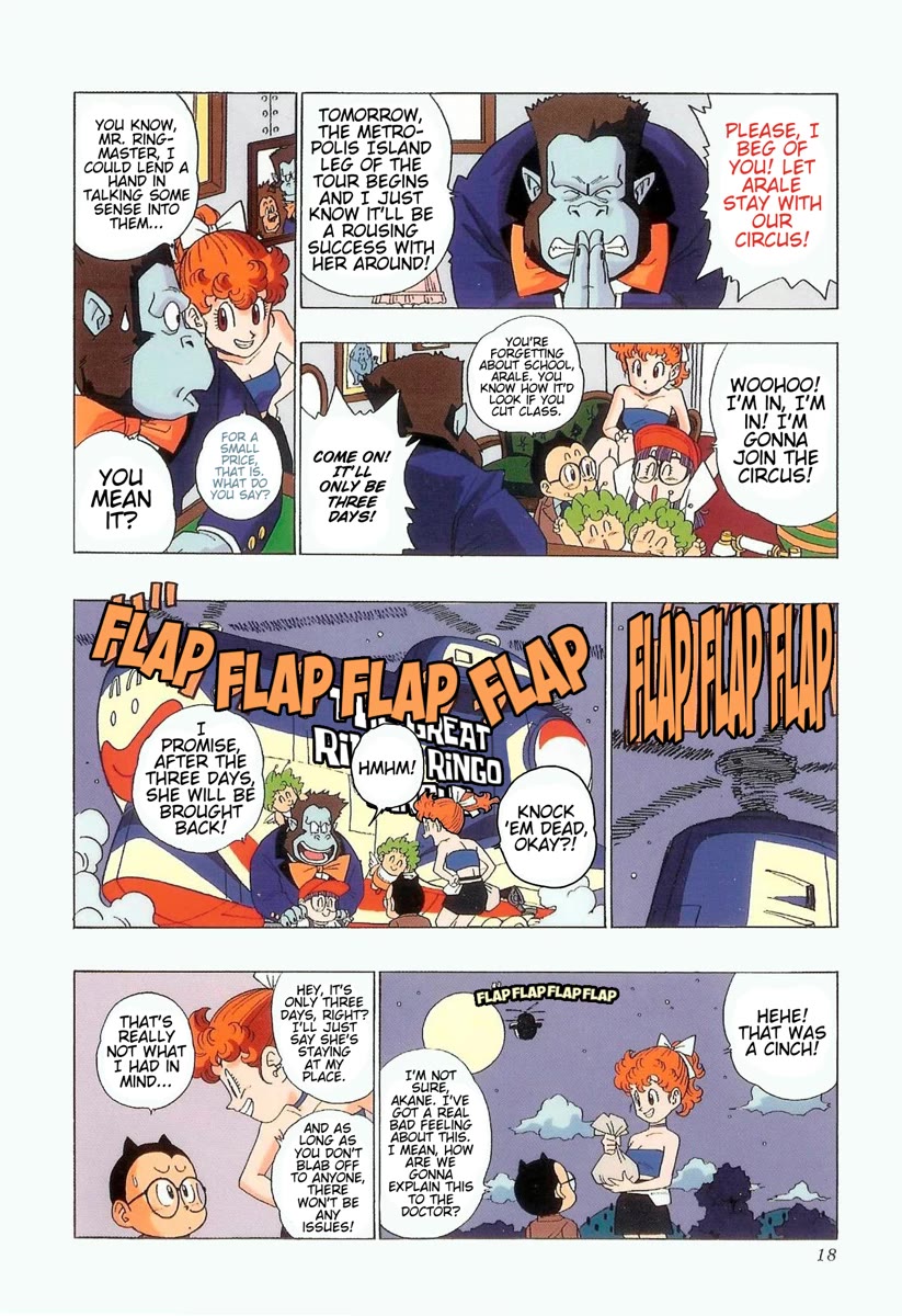 The Brief Return of Dr. Slump Chapter 31 page 12 - Chapter 31: Arale and Tsuku-tsun, Circus Stars