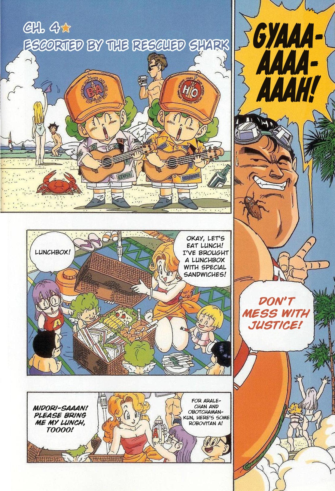 The Brief Return of Dr. Slump Chapter 4 page 2 - Chapter 4: Escorted by the Rescued Shark