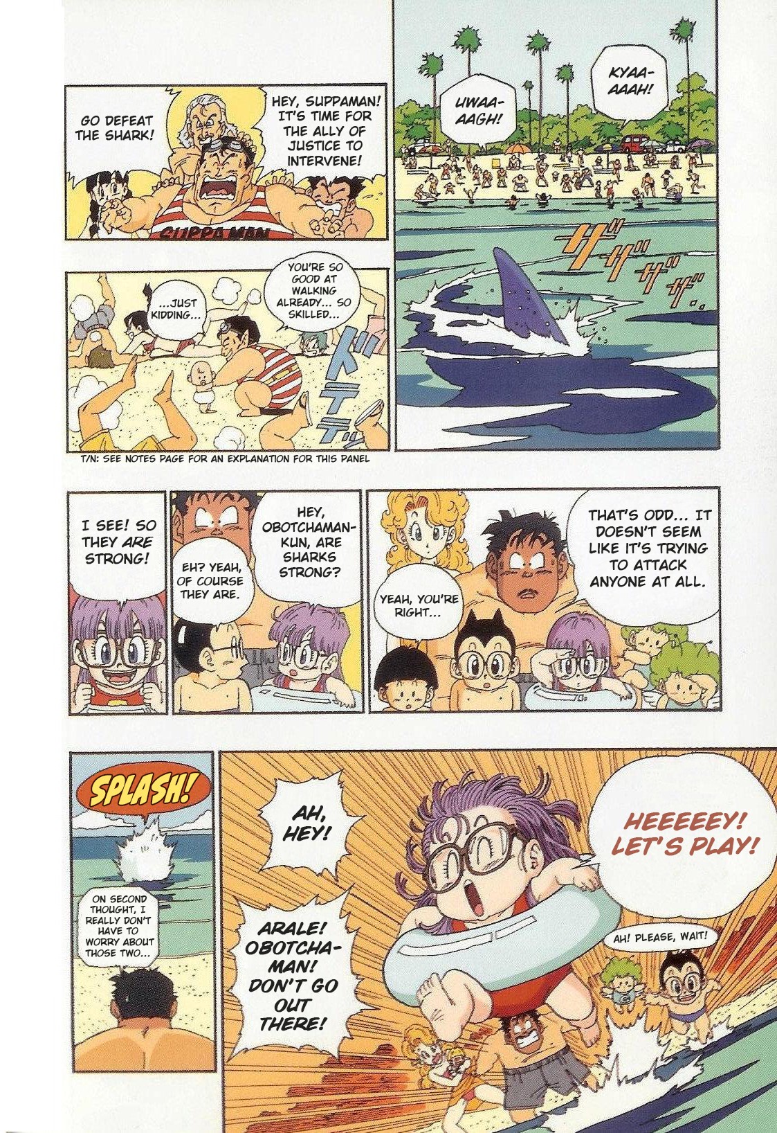 The Brief Return of Dr. Slump Chapter 4 page 4 - Chapter 4: Escorted by the Rescued Shark