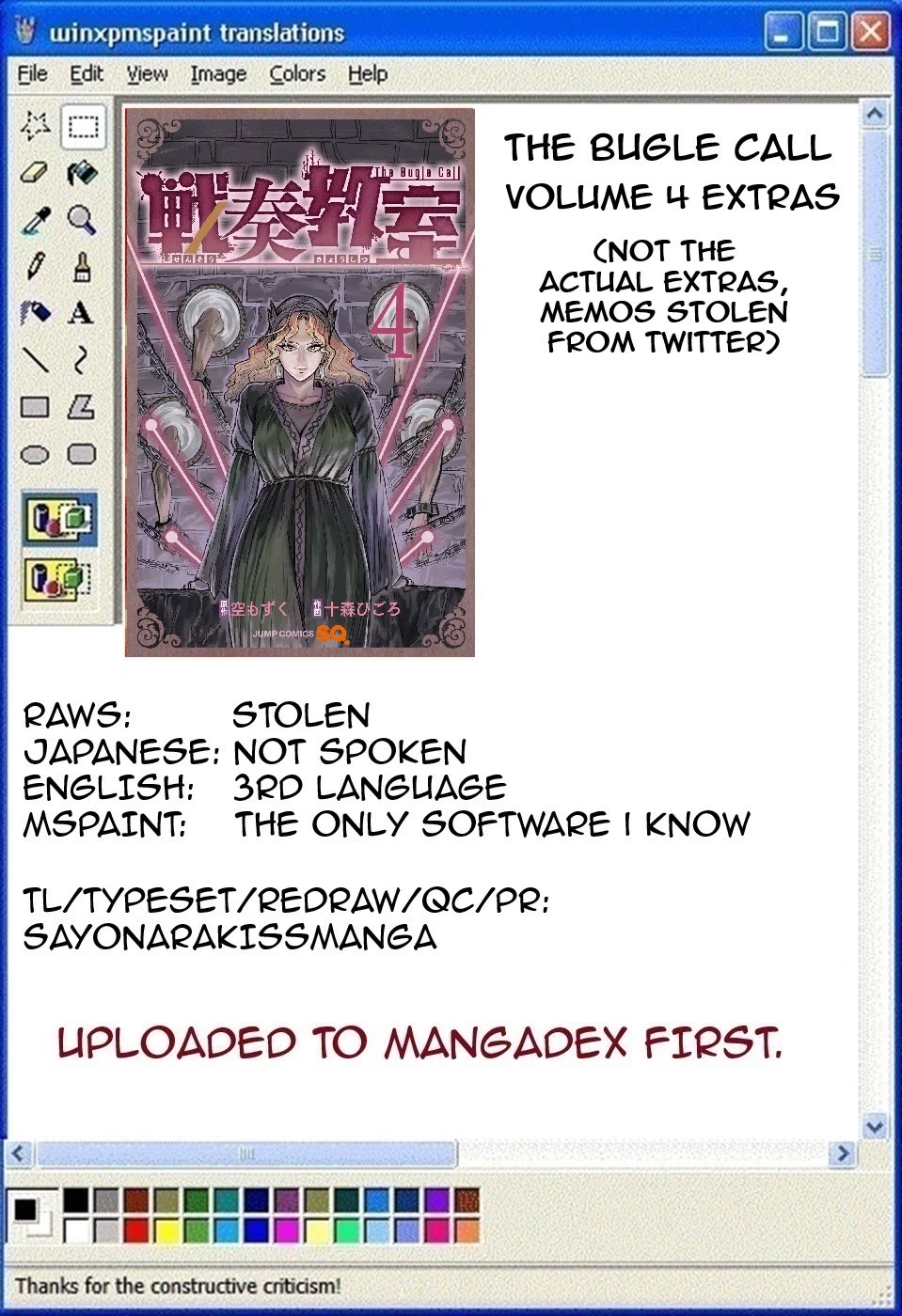 The Bugle Call Chapter 13.1 page 1 - Chapter 13.1: Volume 4 Extras