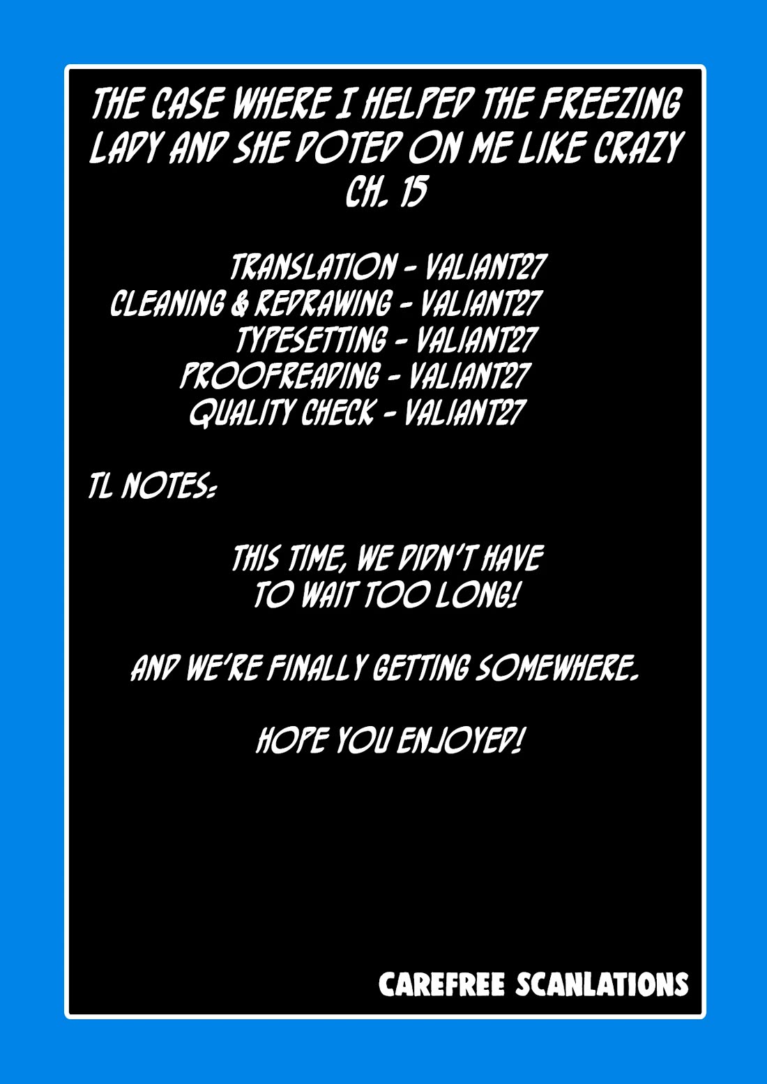 The Case Where I Followed the Freezing Lady and She Doted on Me Like Crazy Chapter 15 page 14 - Chapter 15