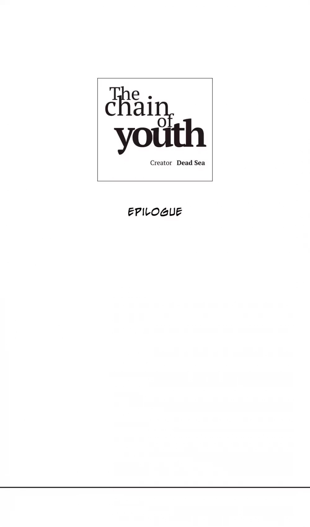 The Chain of Youth Chapter 30 page 1 - Chapter 30: Epilogue [END]