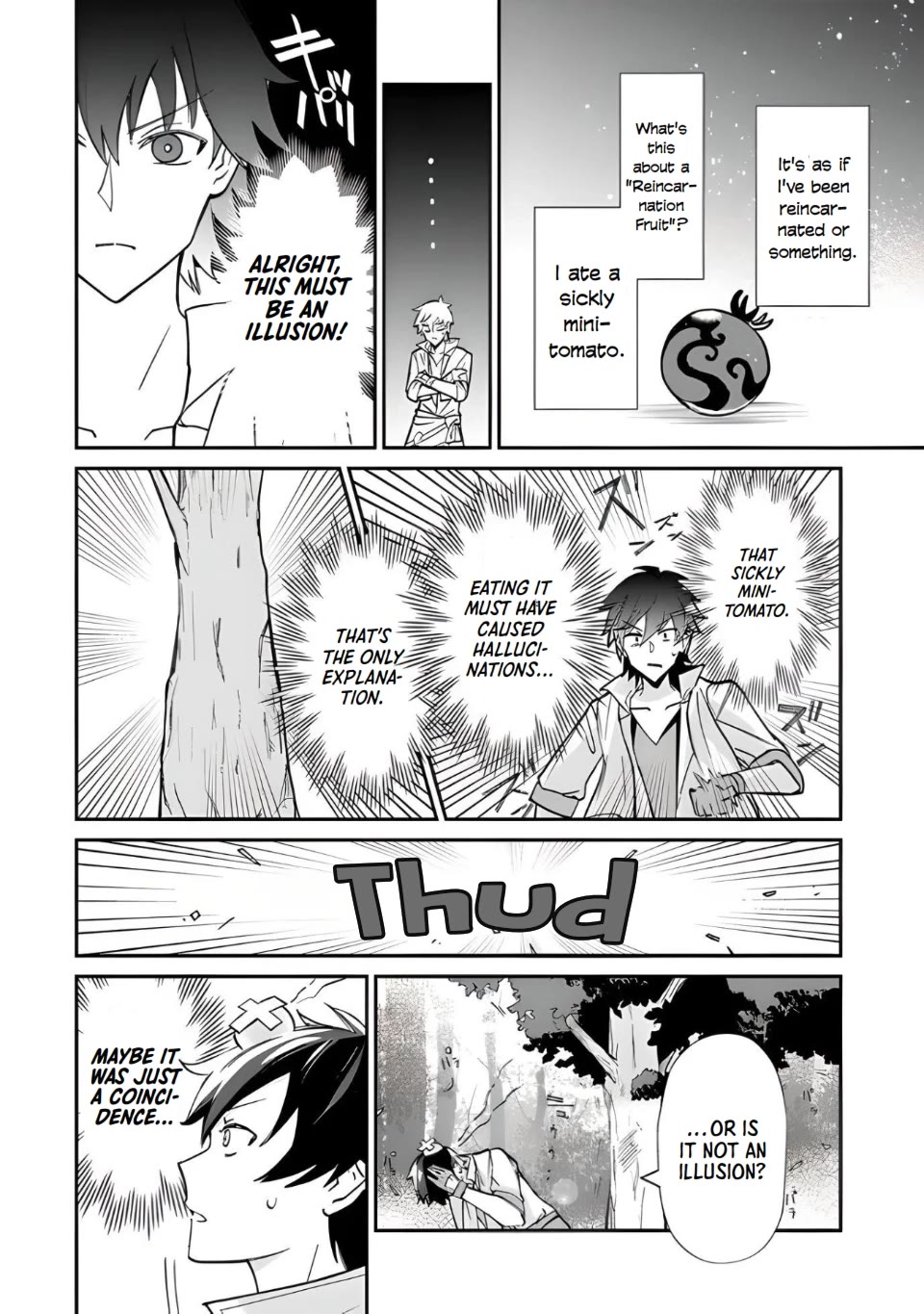 The Cheat Vegetable Garden of a Reincarnated Company Salaryman Chapter 1 page 12 - Chapter 1: Reincarnation Fruit!!!