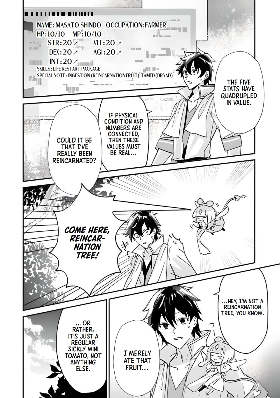 The Cheat Vegetable Garden of a Reincarnated Company Salaryman Chapter 1 page 16 - Chapter 1: Reincarnation Fruit!!!