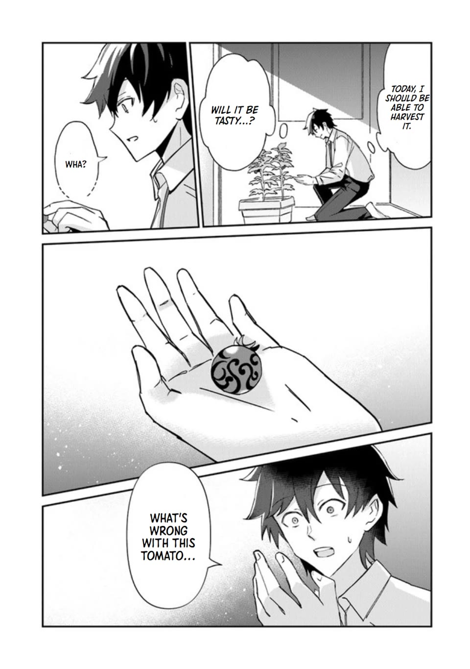 The Cheat Vegetable Garden of a Reincarnated Company Salaryman Chapter 1 page 7 - Chapter 1: Reincarnation Fruit!!!