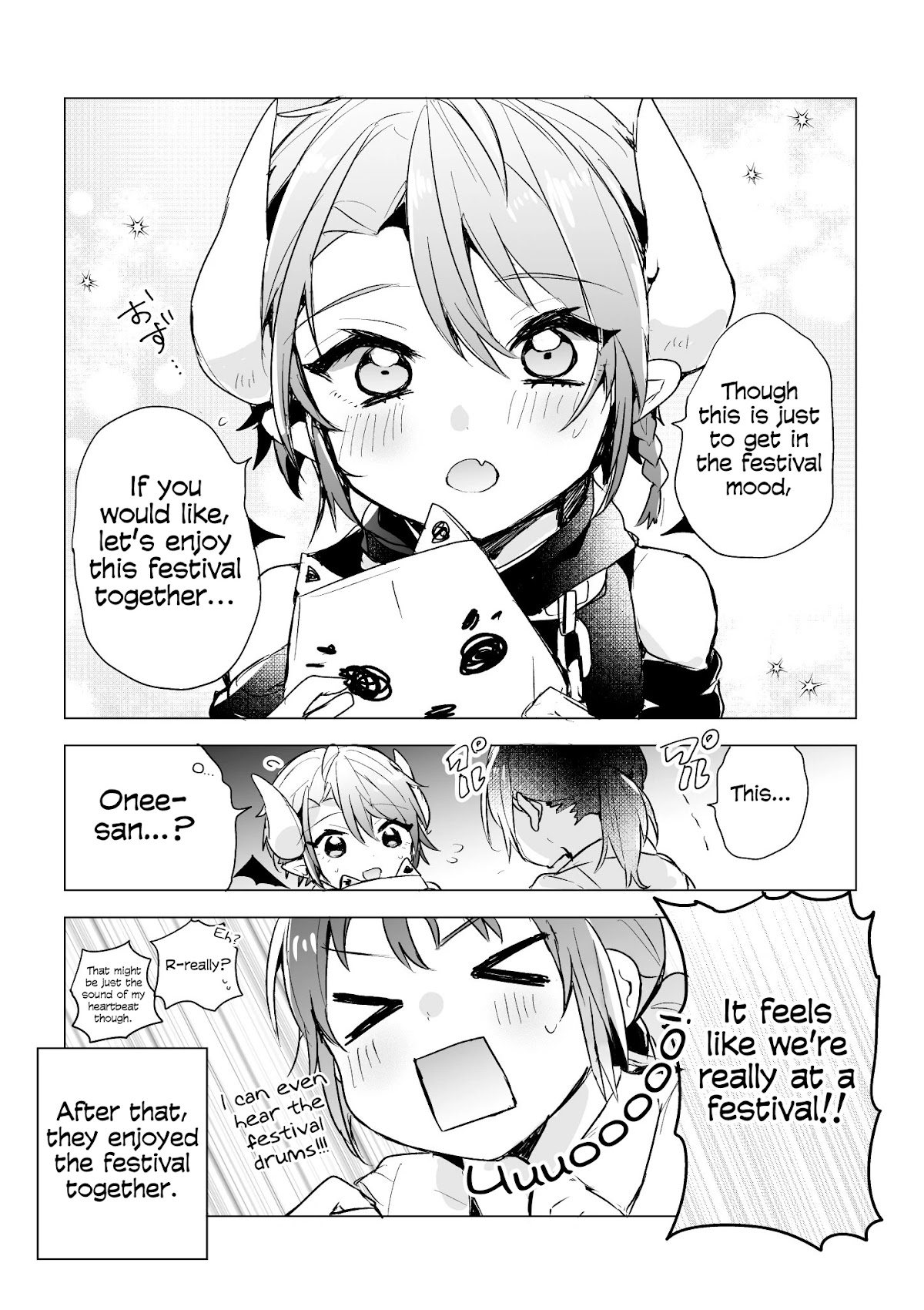The Corporate slave OL and the demon shota Chapter 14 page 3 - Chapter 14: The corporate slave wanted to destroy her black company, so, she summoned a demon, but he helped her enjoy the festival mood