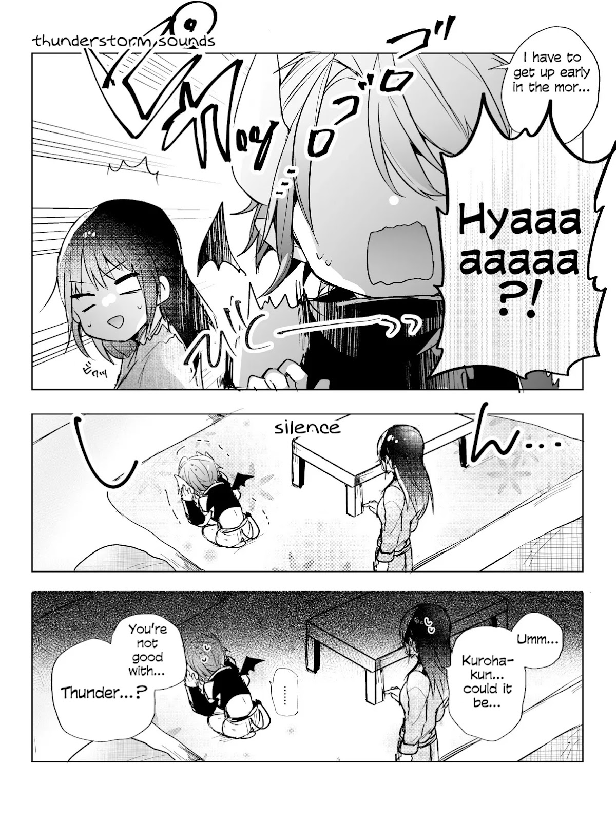 The Corporate slave OL and the demon shota Chapter 15 page 2 - Chapter 15: The corporate slave wanted to destroy her black company, so, she summoned a demon, but it seems he’s not good with thunder