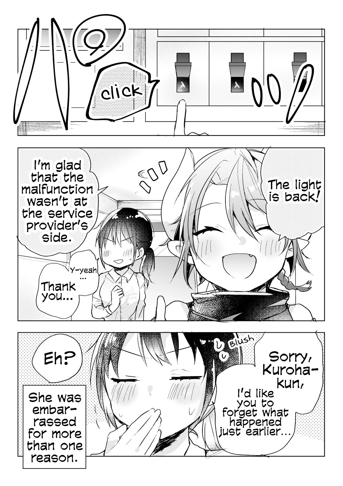 The Corporate slave OL and the demon shota Chapter 23 page 4 - Chapter 23: The corporate slave wanted to destroy her black company, so, she summoned a demon, but he’s reliable during power outages as well