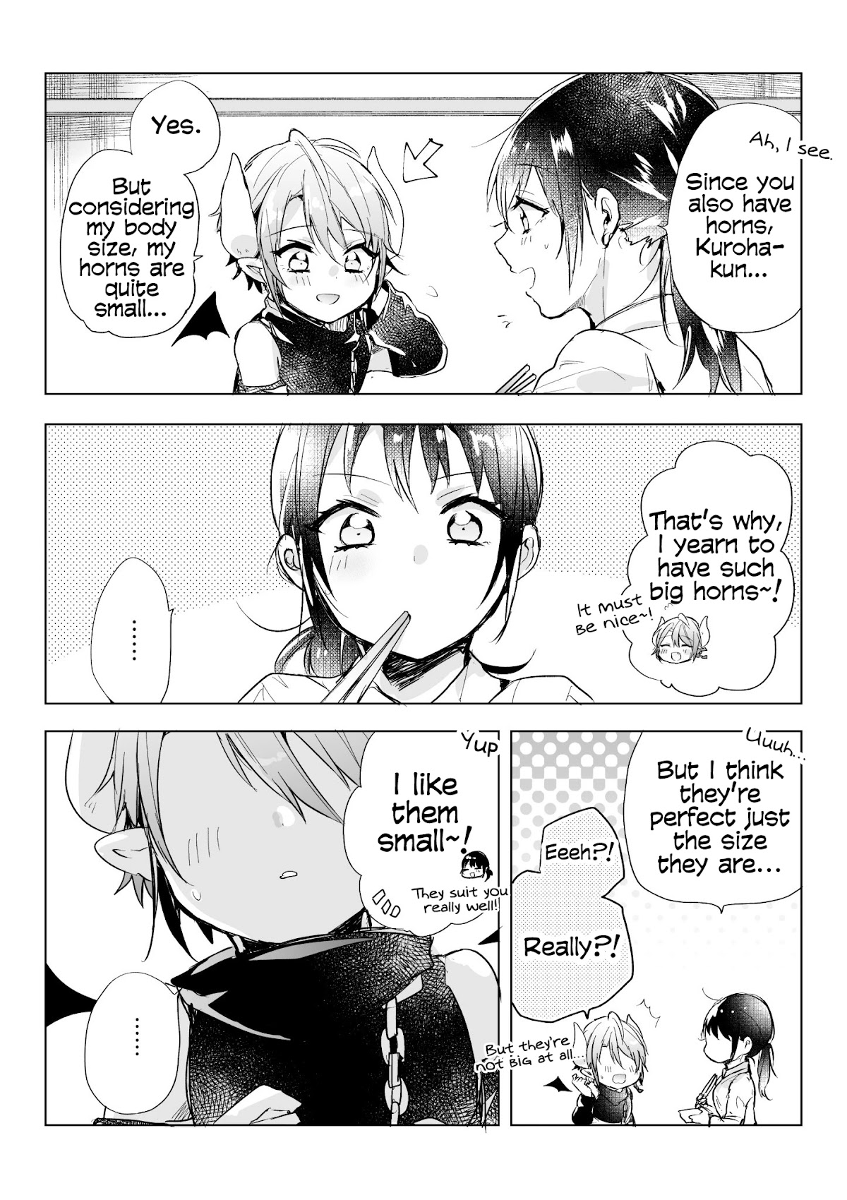 The Corporate slave OL and the demon shota Chapter 24 page 2 - Chapter 24: The corporate slave wanted to destroy her black company, so, she summoned a demon, but he is conscious about the size of his horns