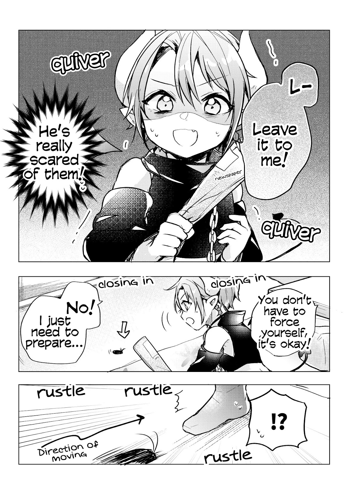 The Corporate slave OL and the demon shota Chapter 32 page 2 - Chapter 32: The corporate slave wanted to destroy her black company, so, she summoned a demon, and he helps kill cockroaches...?