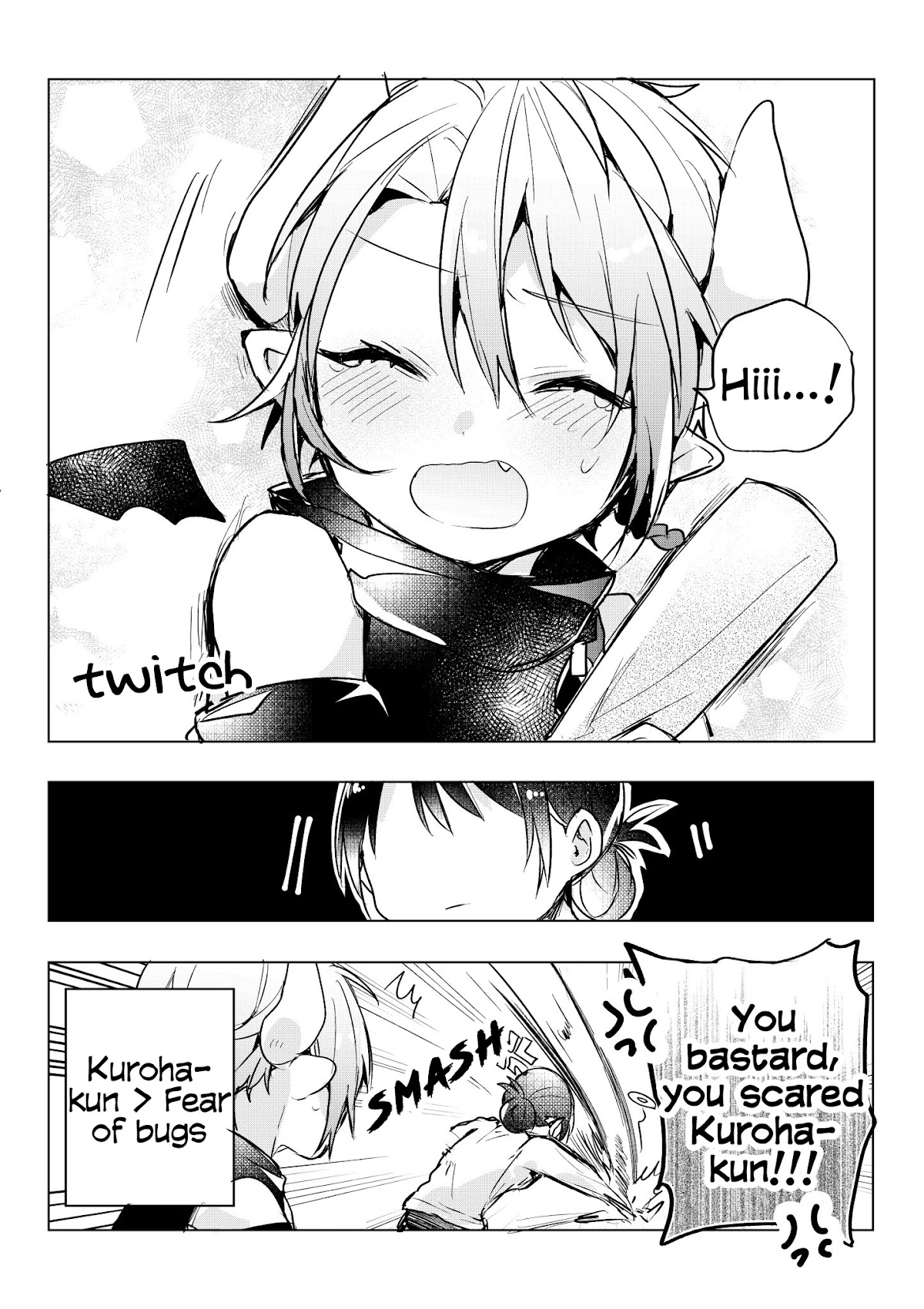 The Corporate slave OL and the demon shota Chapter 32 page 3 - Chapter 32: The corporate slave wanted to destroy her black company, so, she summoned a demon, and he helps kill cockroaches...?
