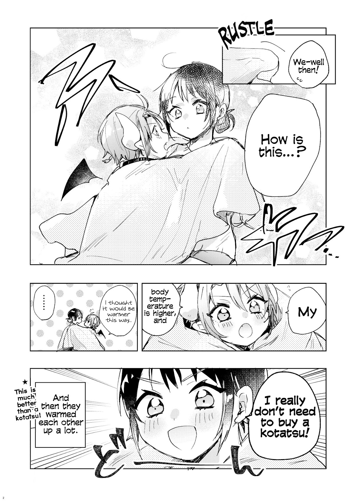 The Corporate slave OL and the demon shota Chapter 33 page 2 - Chapter 33: The corporate slave wanted to destroy her black company, so, she summoned a demon, but he’s warming her up as if he was a kotatsu