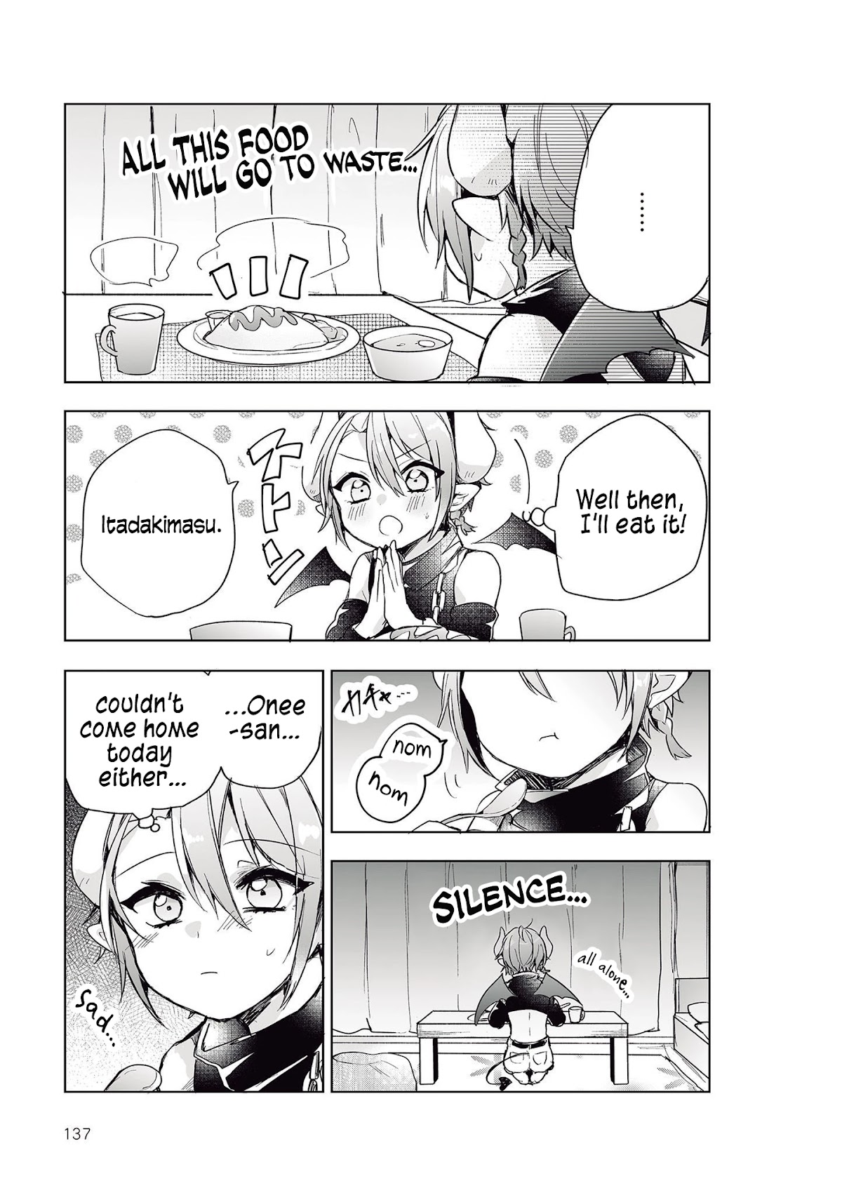The Corporate slave OL and the demon shota Chapter 38 page 5 - Chapter 38: The corporate slave wanted to destroy her black company, so, she summoned a demon, and he’s watching the house