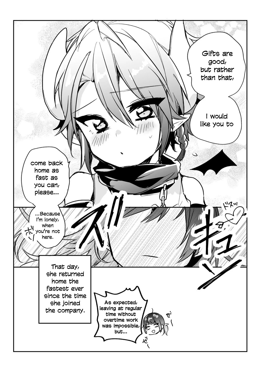 The Corporate slave OL and the demon shota Chapter 4 page 2 - Chapter 4: The corporate slave wanted to destroy her black company, so, she summoned a demon, but he said something selfish