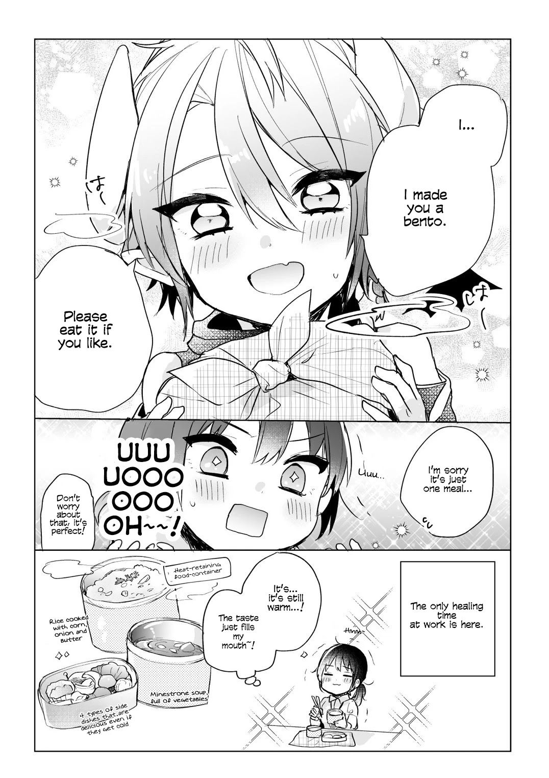 The Corporate slave OL and the demon shota Chapter 6 page 2 - Chapter 6: The corporate slave wanted to destroy her black company, so, she summoned a demon, but his wife power is too strong