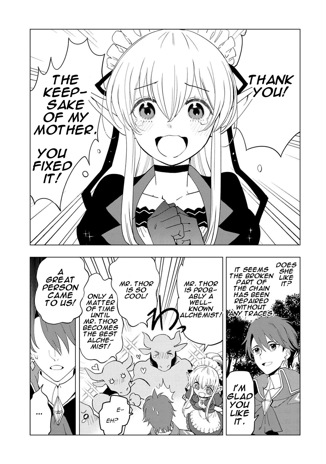 The Creation Alchemist Enjoys Freedom: If I Am Exiled From My Hometown, I Can Make Magic Items With Transcendent Effects at the Knees of the Demon Lord Chapter 1 page 49 - Chapter 1