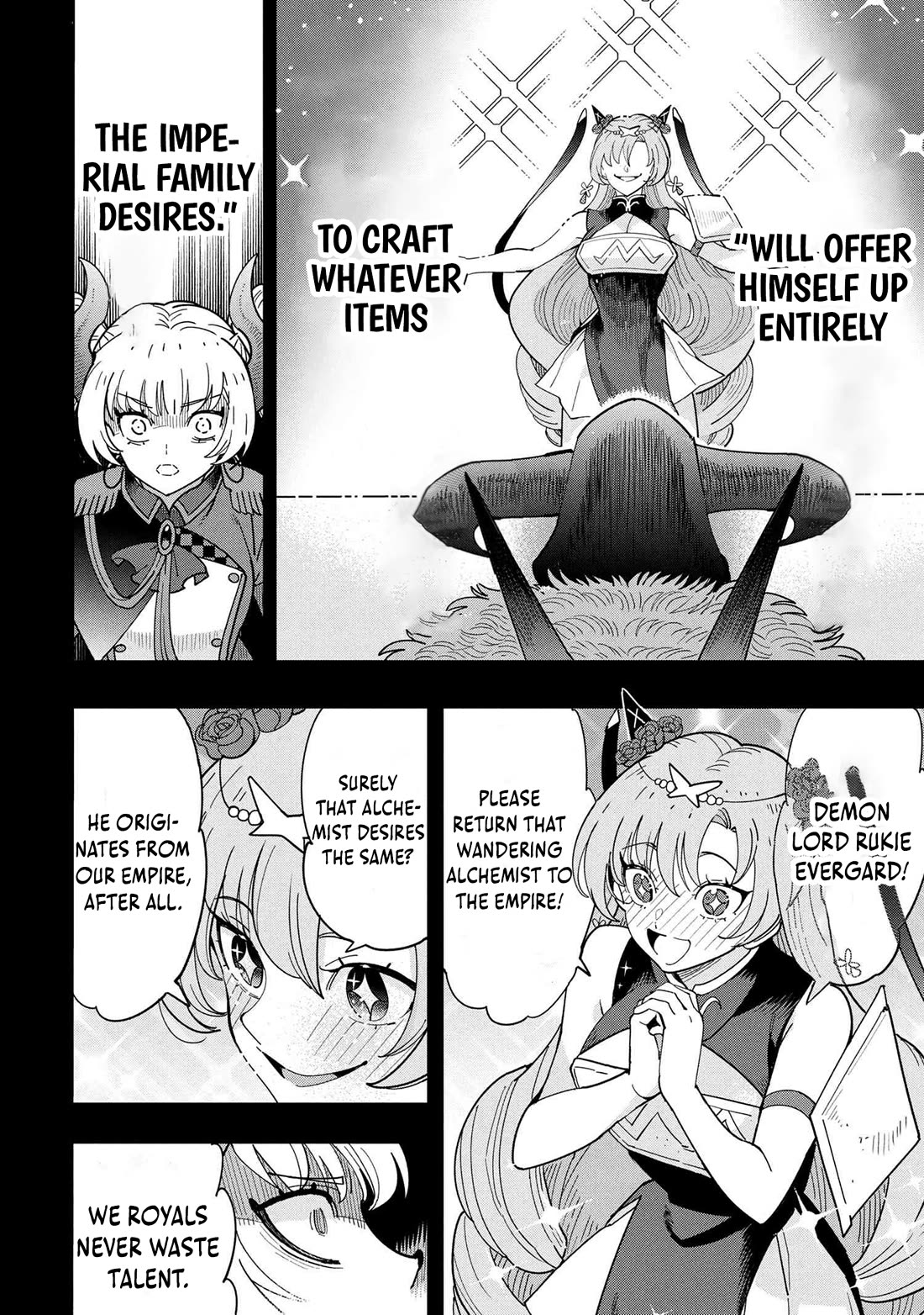 The Creation Alchemist Enjoys Freedom: If I Am Exiled From My Hometown, I Can Make Magic Items With Transcendent Effects at the Knees of the Demon Lord Chapter 17 page 10 - Chapter 17