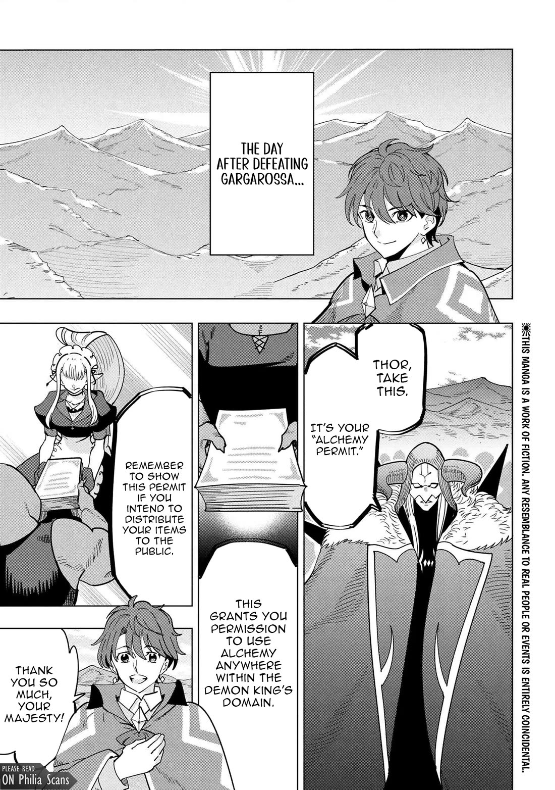 The Creation Alchemist Enjoys Freedom: If I Am Exiled From My Hometown, I Can Make Magic Items With Transcendent Effects at the Knees of the Demon Lord Chapter 18 page 1 - Chapter 18