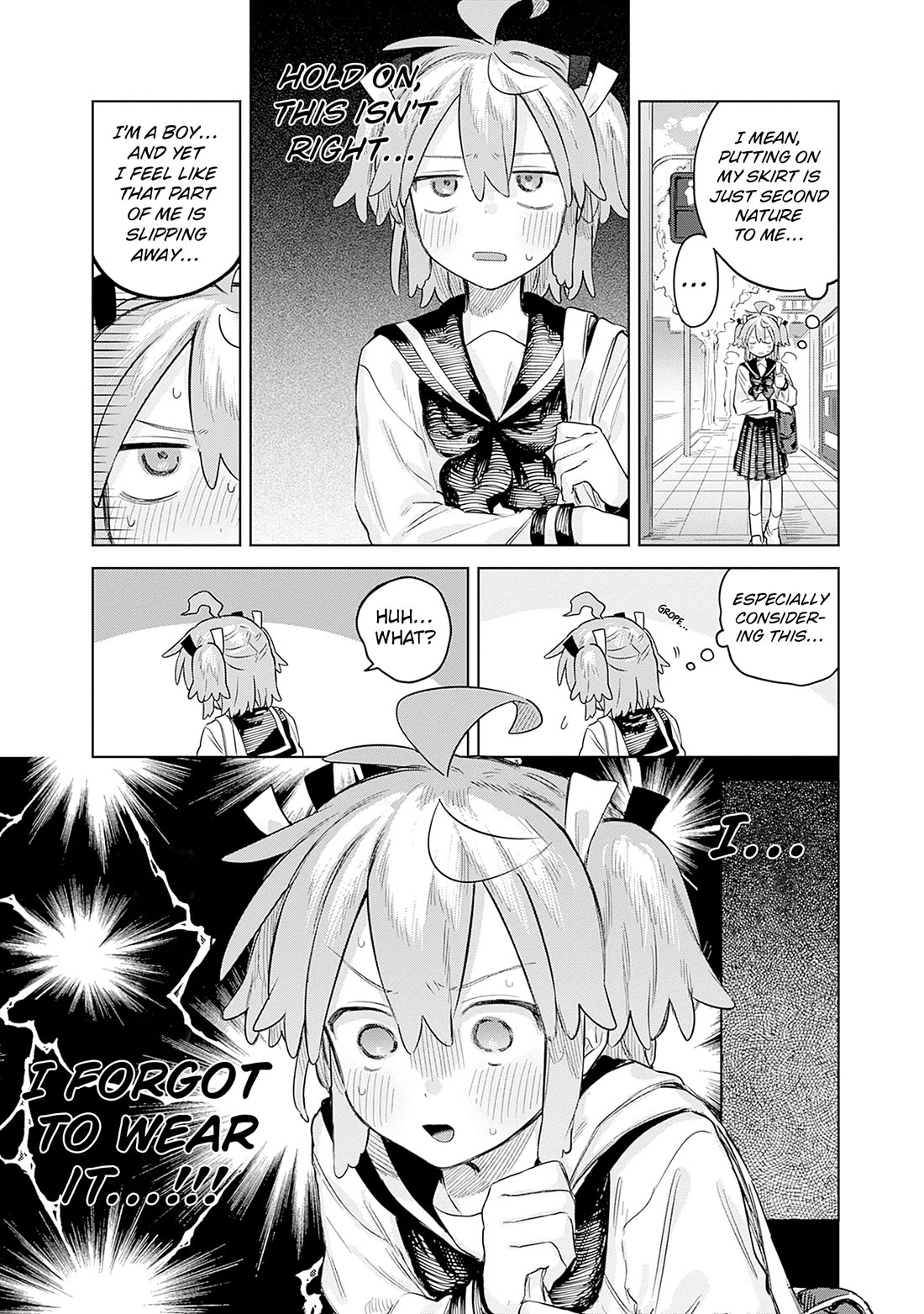 The Crossdressing Boy Wants to Take Off His Skirt Chapter 29 page 4 - Chapter 29: Me and The Forgotten Item