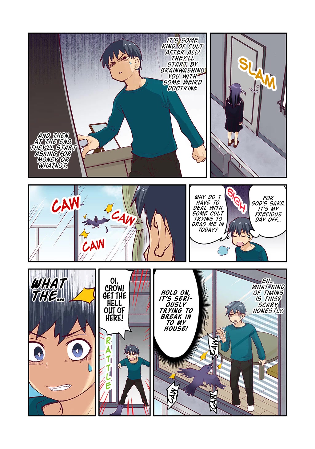 The crow I saved that one time, is just too clumsy for me Chapter 1 page 2 - Chapter 1