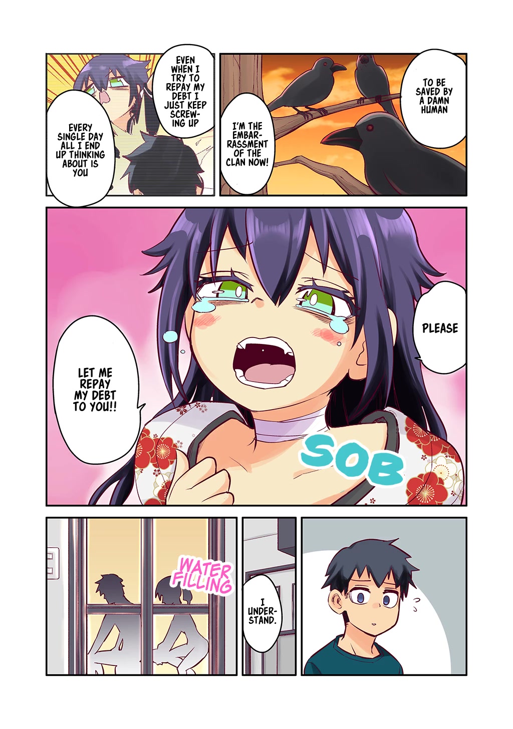The crow I saved that one time, is just too clumsy for me Chapter 4 page 4 - Chapter 4