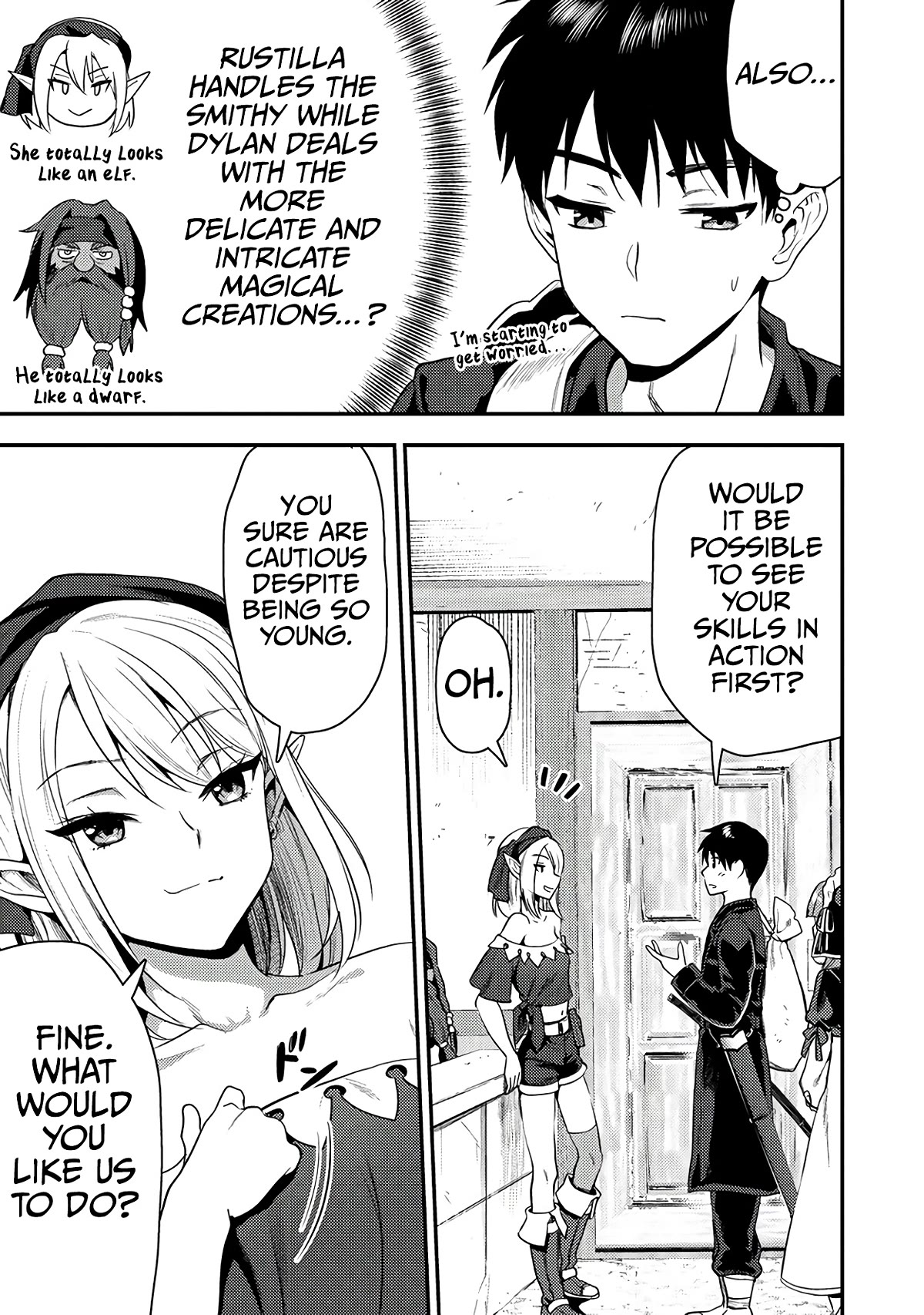 The Cursed Sword Master’s Harem Life: By the Sword, For the Sword, Cursed Sword Master Chapter 24.1 page 12 - Chapter 24.1: The Married Elf and Dwarf Artisans (1)