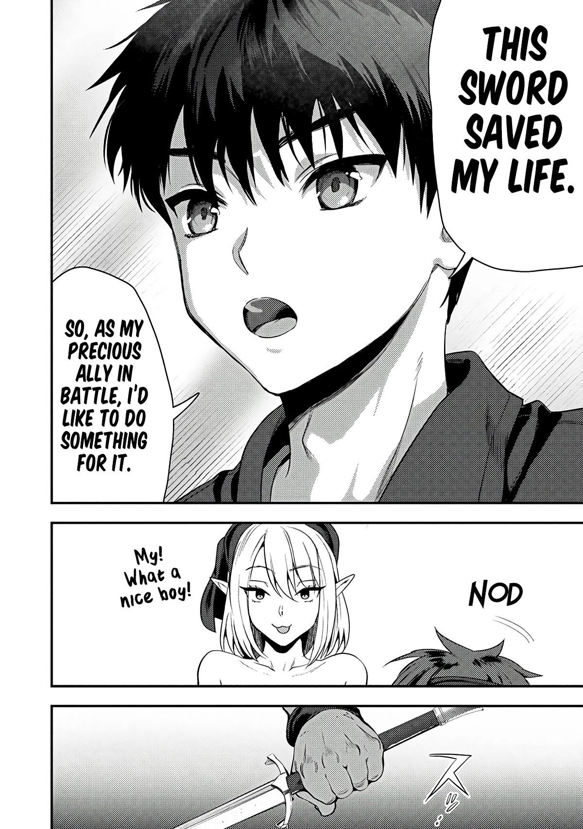 The Cursed Sword Master’s Harem Life: By the Sword, For the Sword, Cursed Sword Master Chapter 24.1 page 15 - Chapter 24.1: The Married Elf and Dwarf Artisans (1)