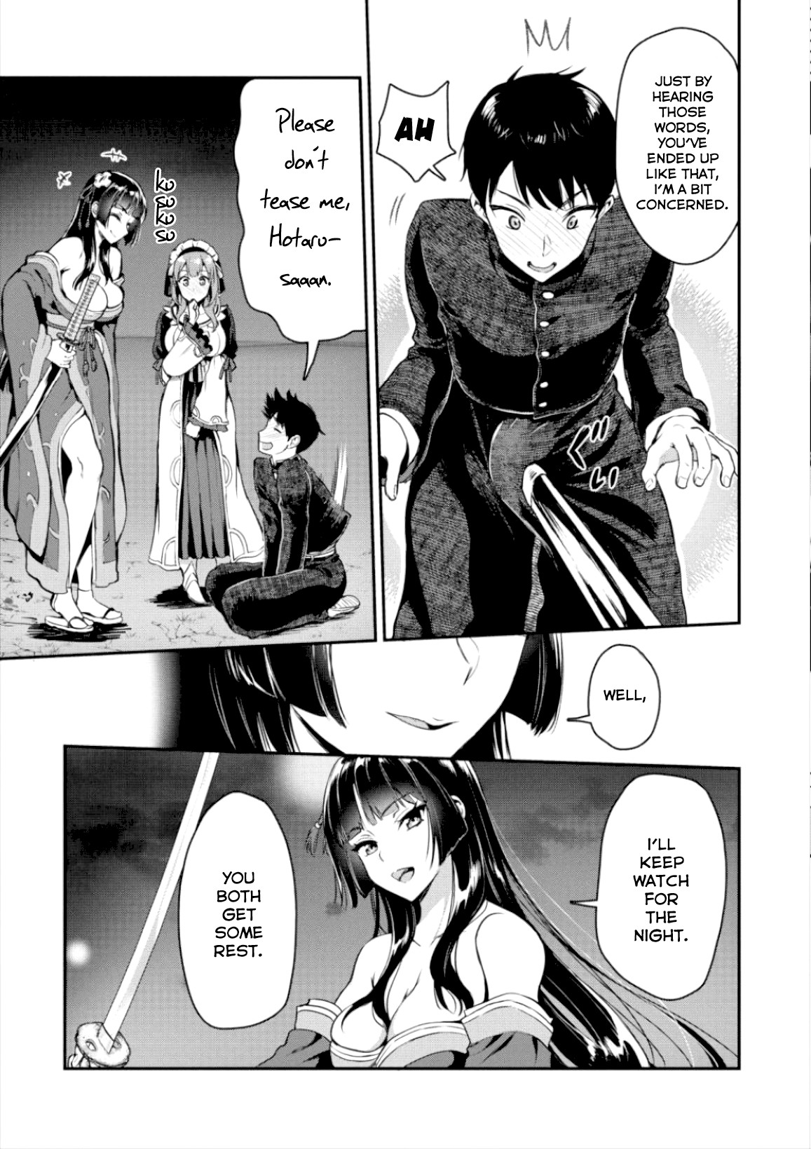 The Cursed Sword Master’s Harem Life: By the Sword, For the Sword, Cursed Sword Master Chapter 4 page 4 - Chapter 4: The Three’s Night.