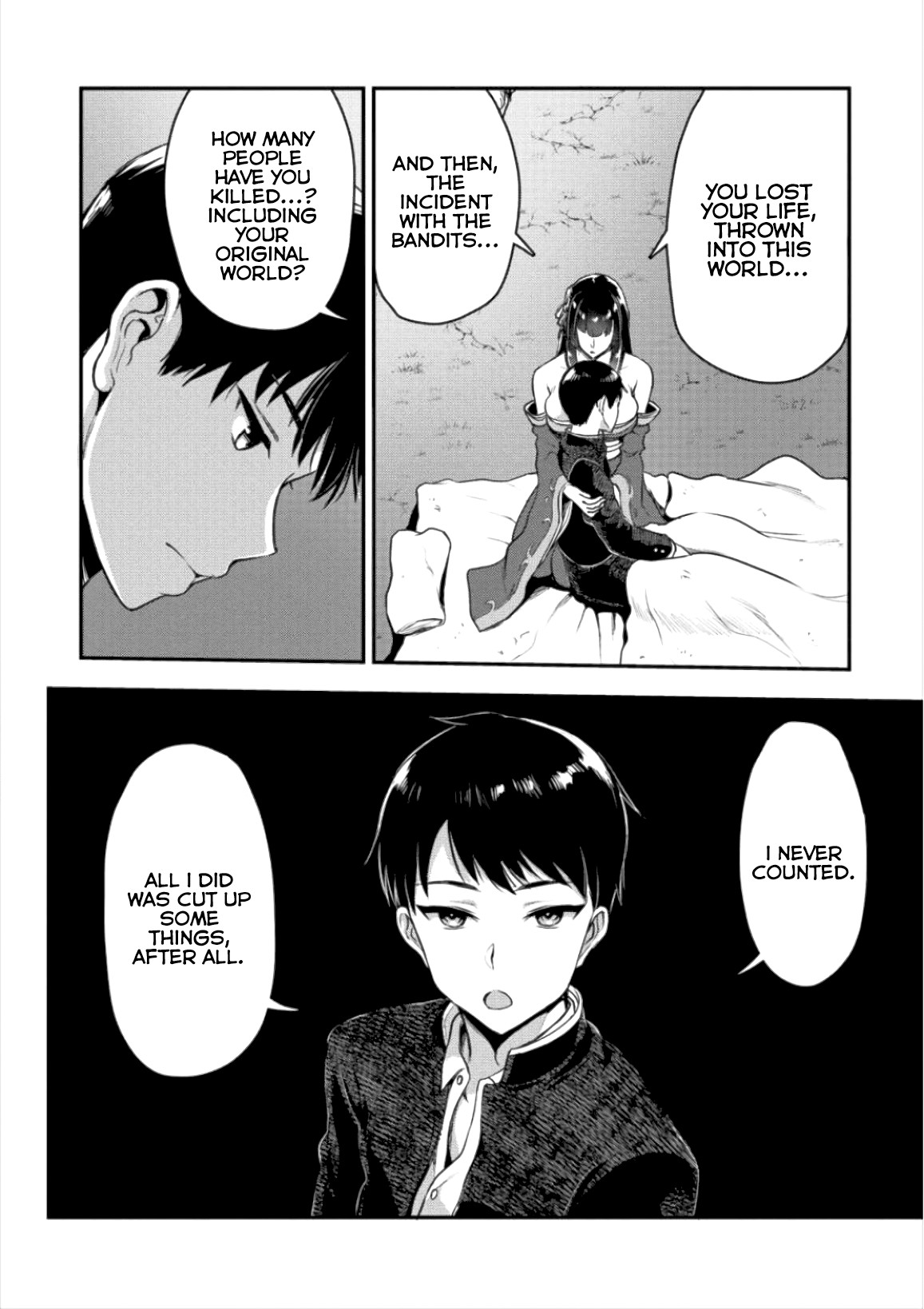The Cursed Sword Master’s Harem Life: By the Sword, For the Sword, Cursed Sword Master Chapter 4 page 9 - Chapter 4: The Three’s Night.