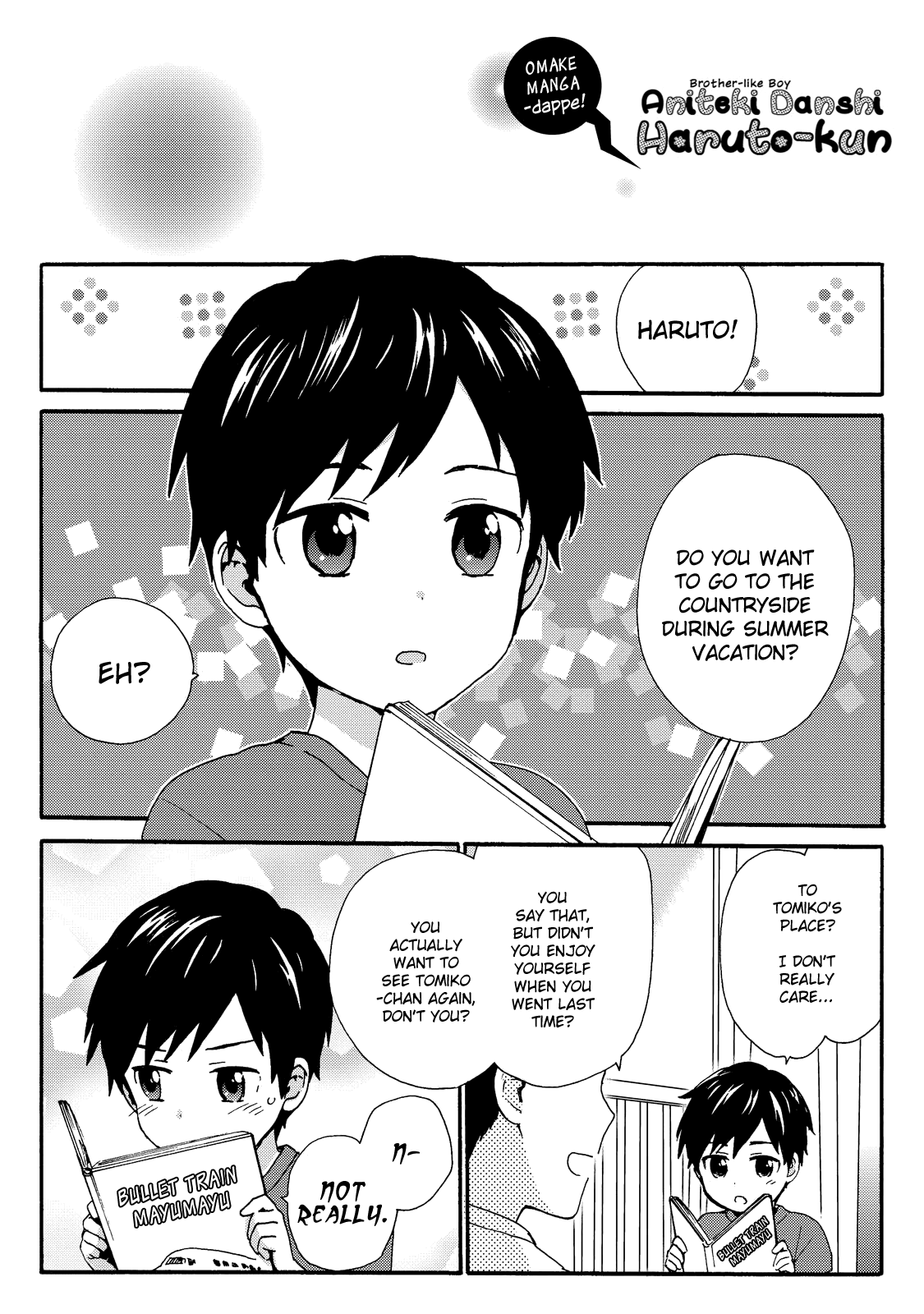 The Cute Little Granny Girl Hinata-chan Chapter 34.5 page 1 - Chapter 34.5: Aniteki Danshi Haruto-kun