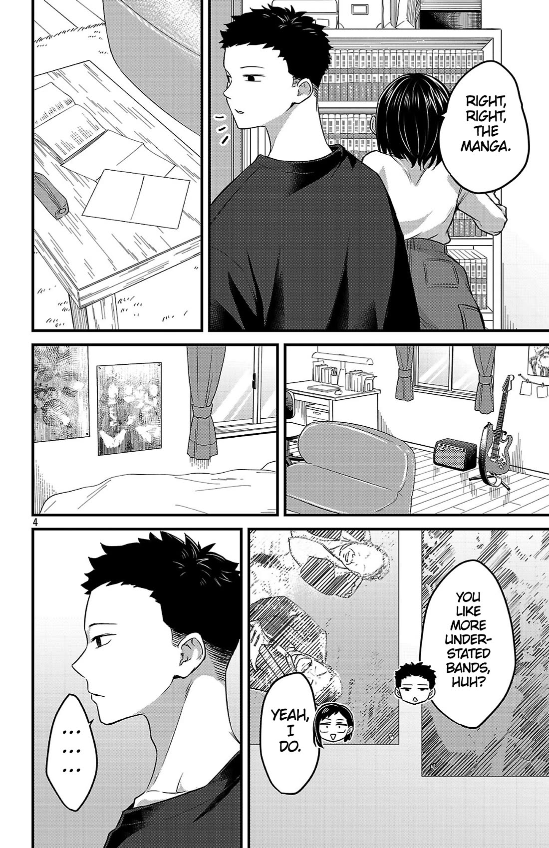 The Dangers in My Heart: The Romantic Comedy Won't Start Chapter 11 page 4 - Chapter 11: I'm Just Lending Him Manga Pt. 2