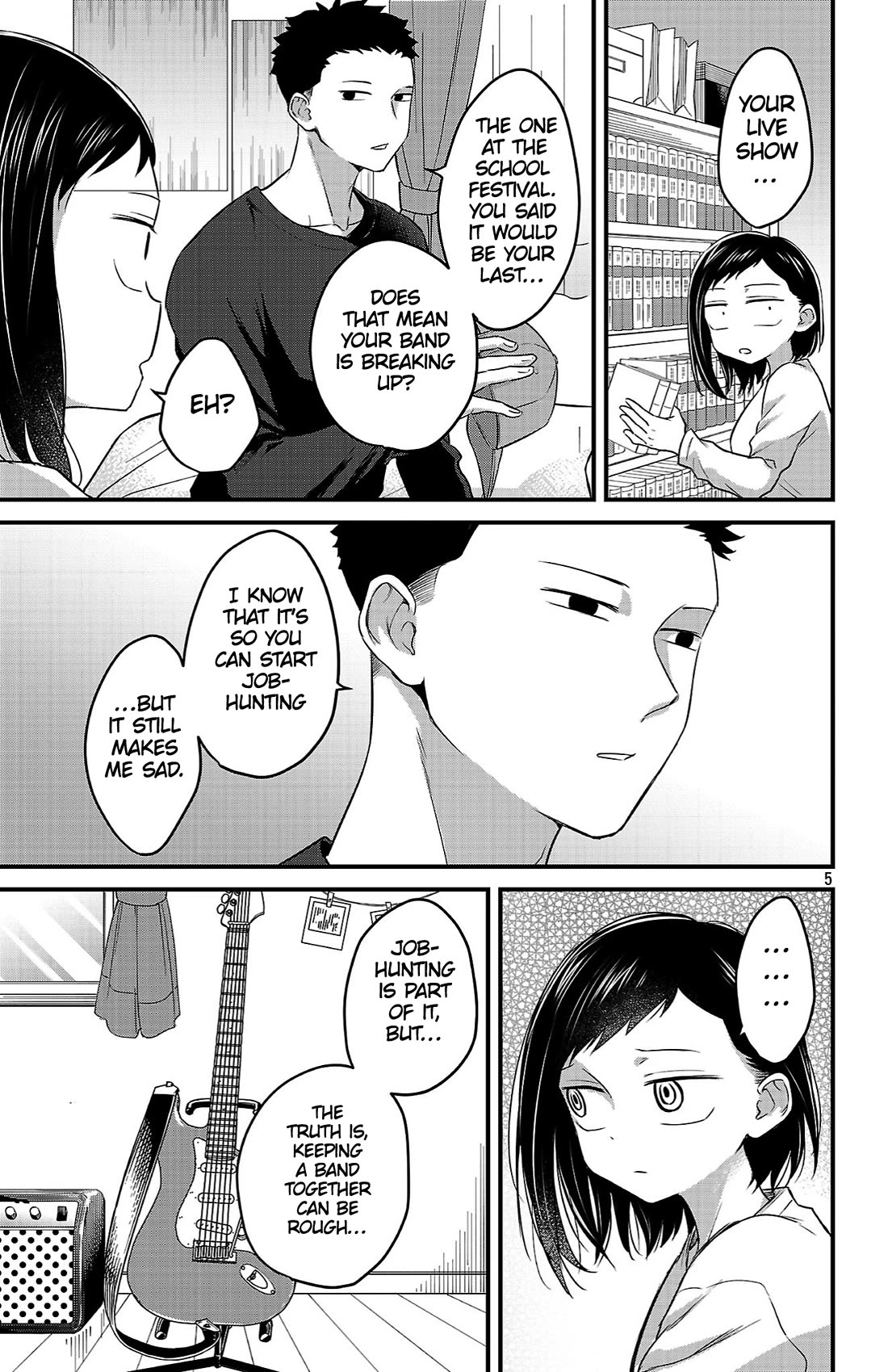 The Dangers in My Heart: The Romantic Comedy Won't Start Chapter 11 page 5 - Chapter 11: I'm Just Lending Him Manga Pt. 2