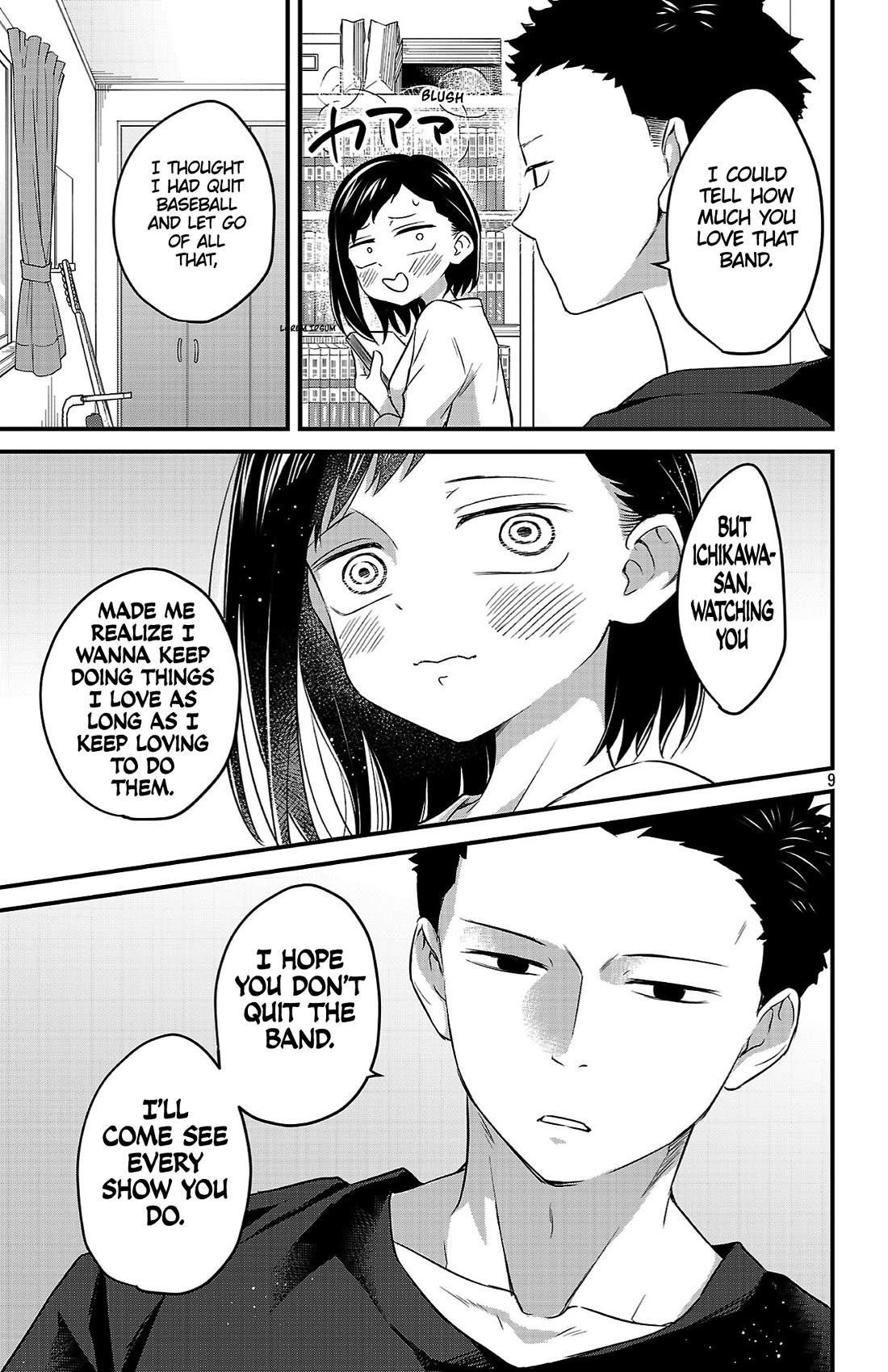 The Dangers in My Heart: The Romantic Comedy Won't Start Chapter 11 page 9 - Chapter 11: I'm Just Lending Him Manga Pt. 2