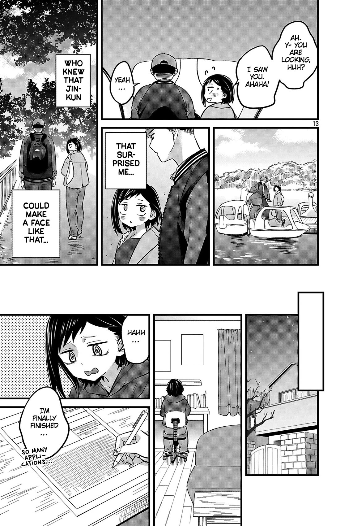 The Dangers in My Heart: The Romantic Comedy Won't Start Chapter 21 page 13 - Chapter 21: They Paddled Together