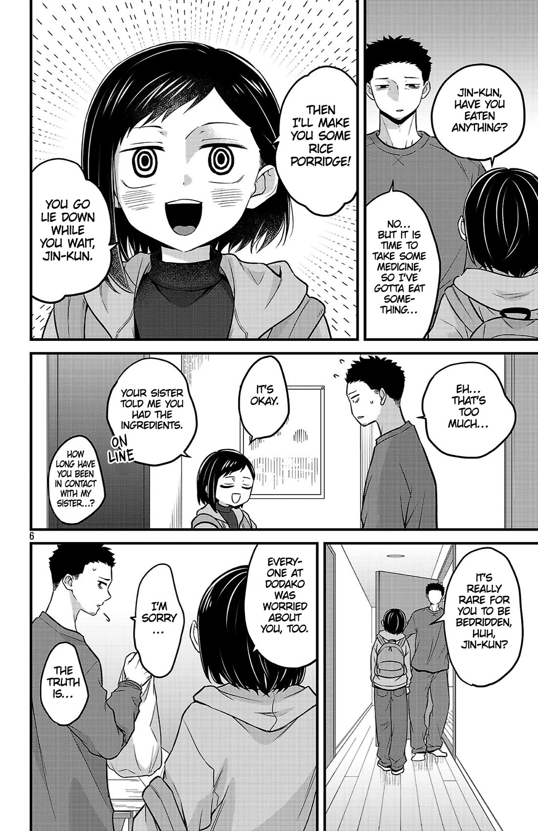The Dangers in My Heart: The Romantic Comedy Won't Start Chapter 23 page 6 - Chapter 23: A Get-Well Visit to Jin-kun's Place
