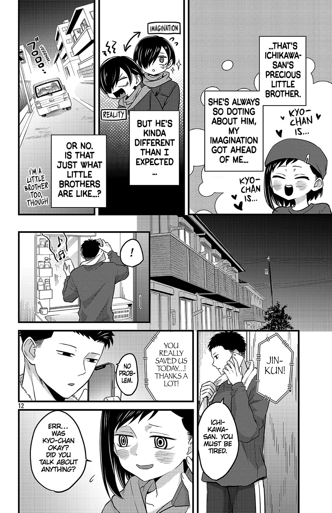 The Dangers in My Heart: The Romantic Comedy Won't Start Chapter 26 page 12 - Chapter 26: Jin Sota & Ichikawa Kyotaro
