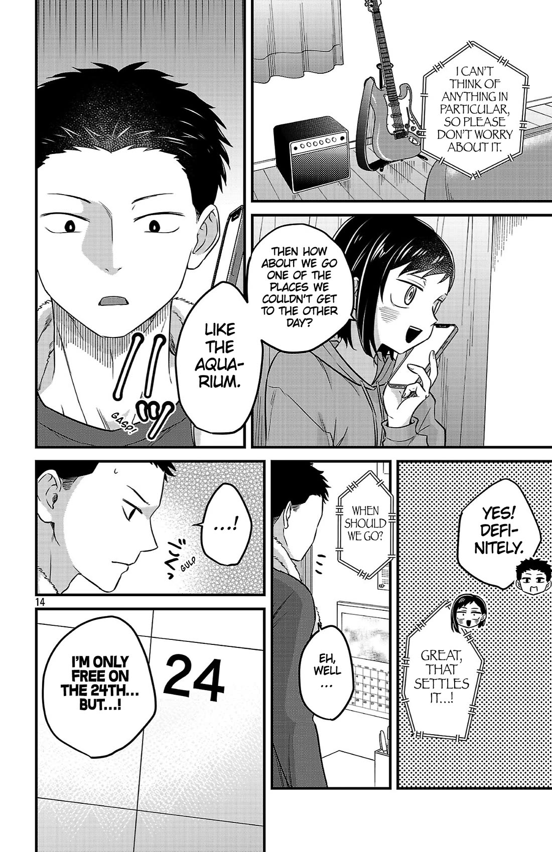 The Dangers in My Heart: The Romantic Comedy Won't Start Chapter 26 page 14 - Chapter 26: Jin Sota & Ichikawa Kyotaro